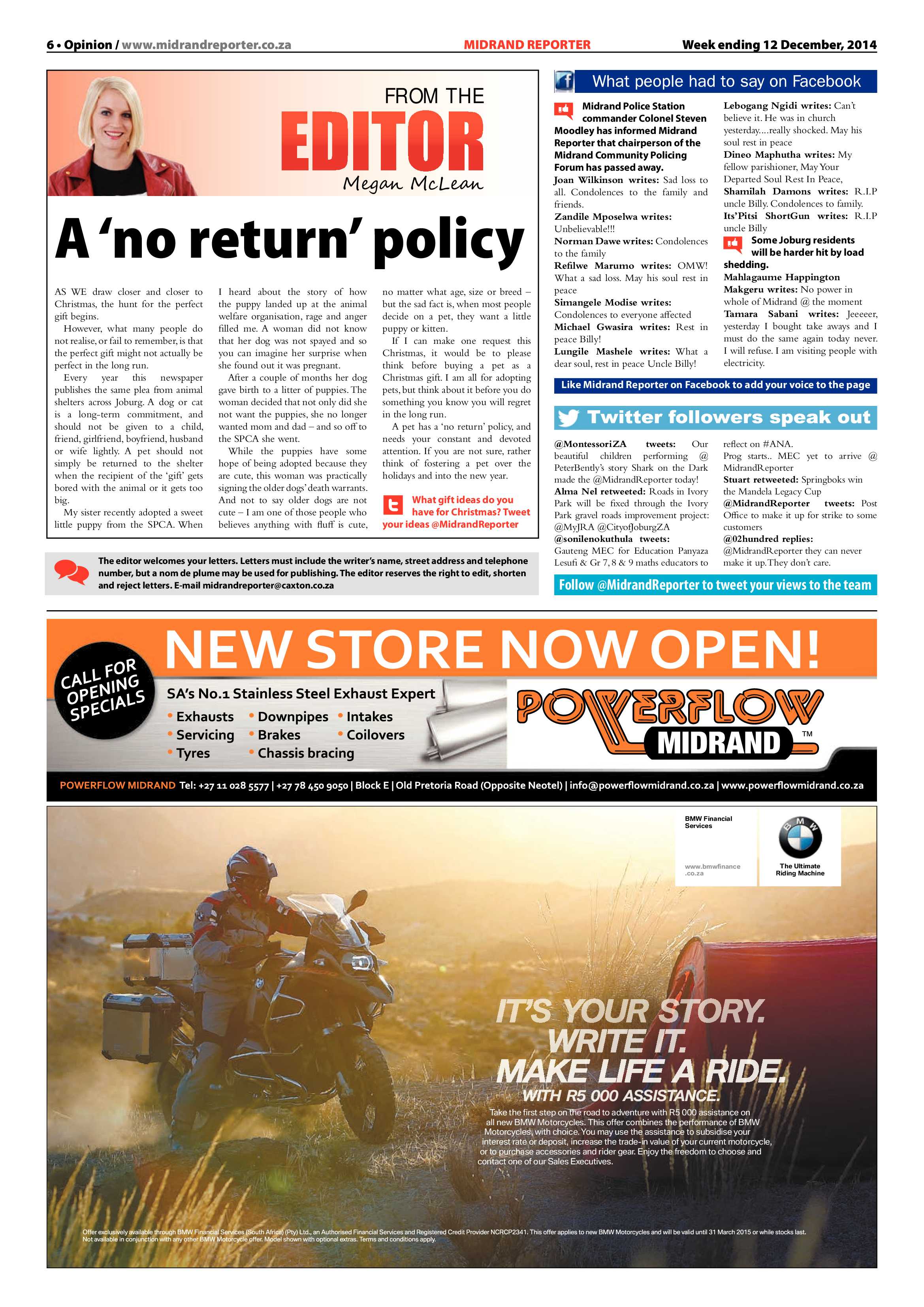 Midrand Reporter 12 December 2014 page 6