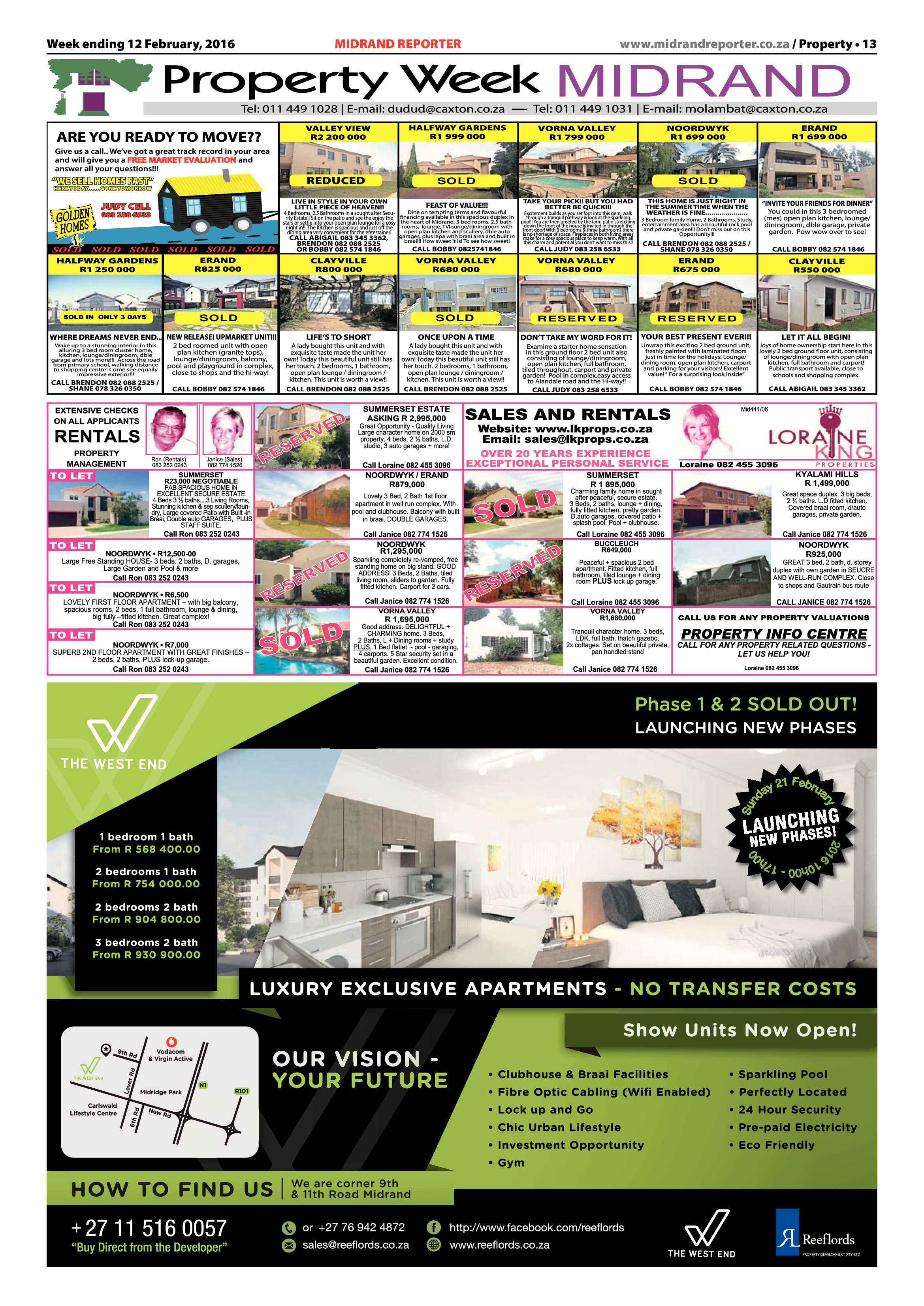 Midrand Reporter 12 February 2016 page 13