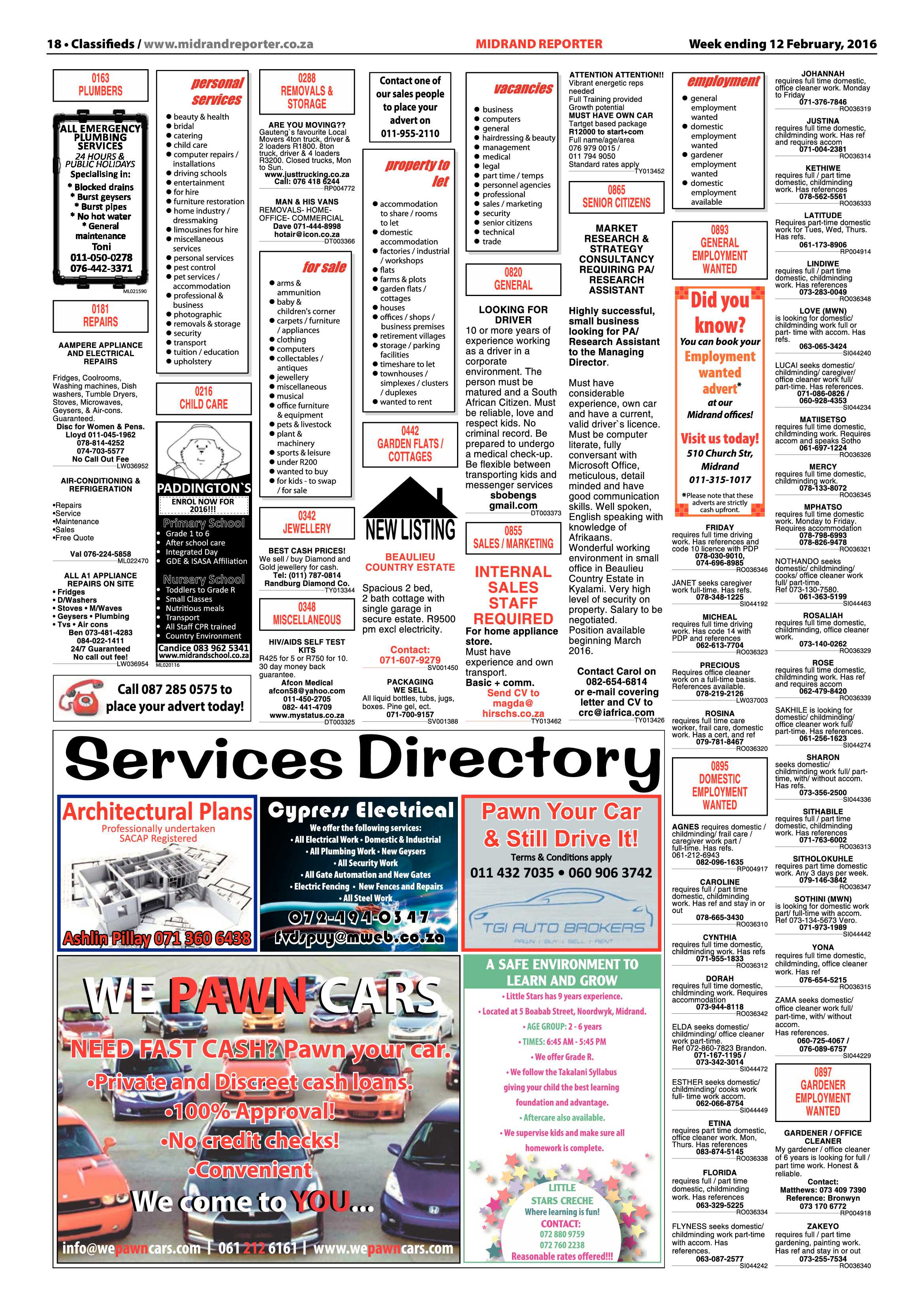 Midrand Reporter 12 February 2016 page 18