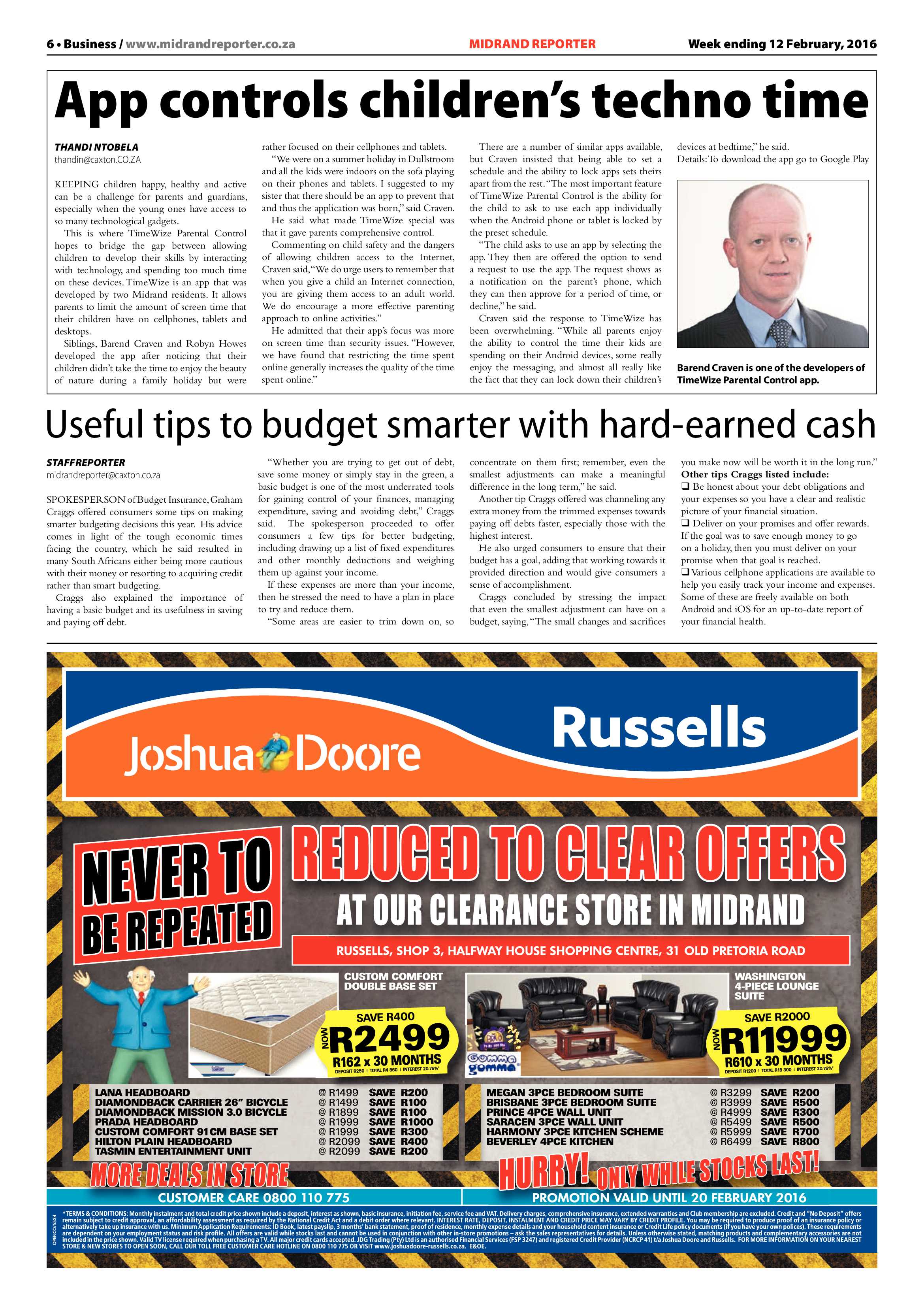 Midrand Reporter 12 February 2016 page 6