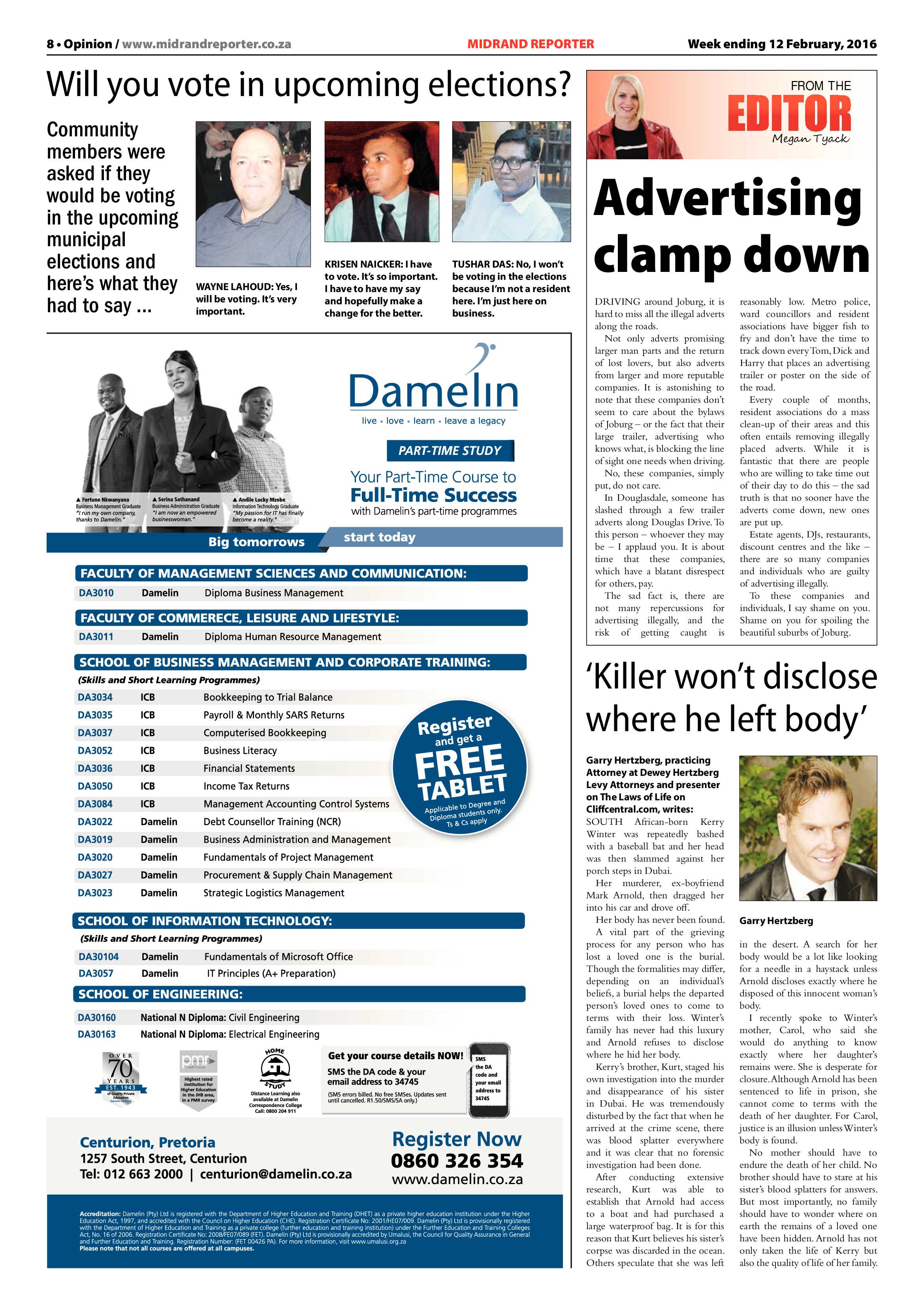 Midrand Reporter 12 February 2016 page 8