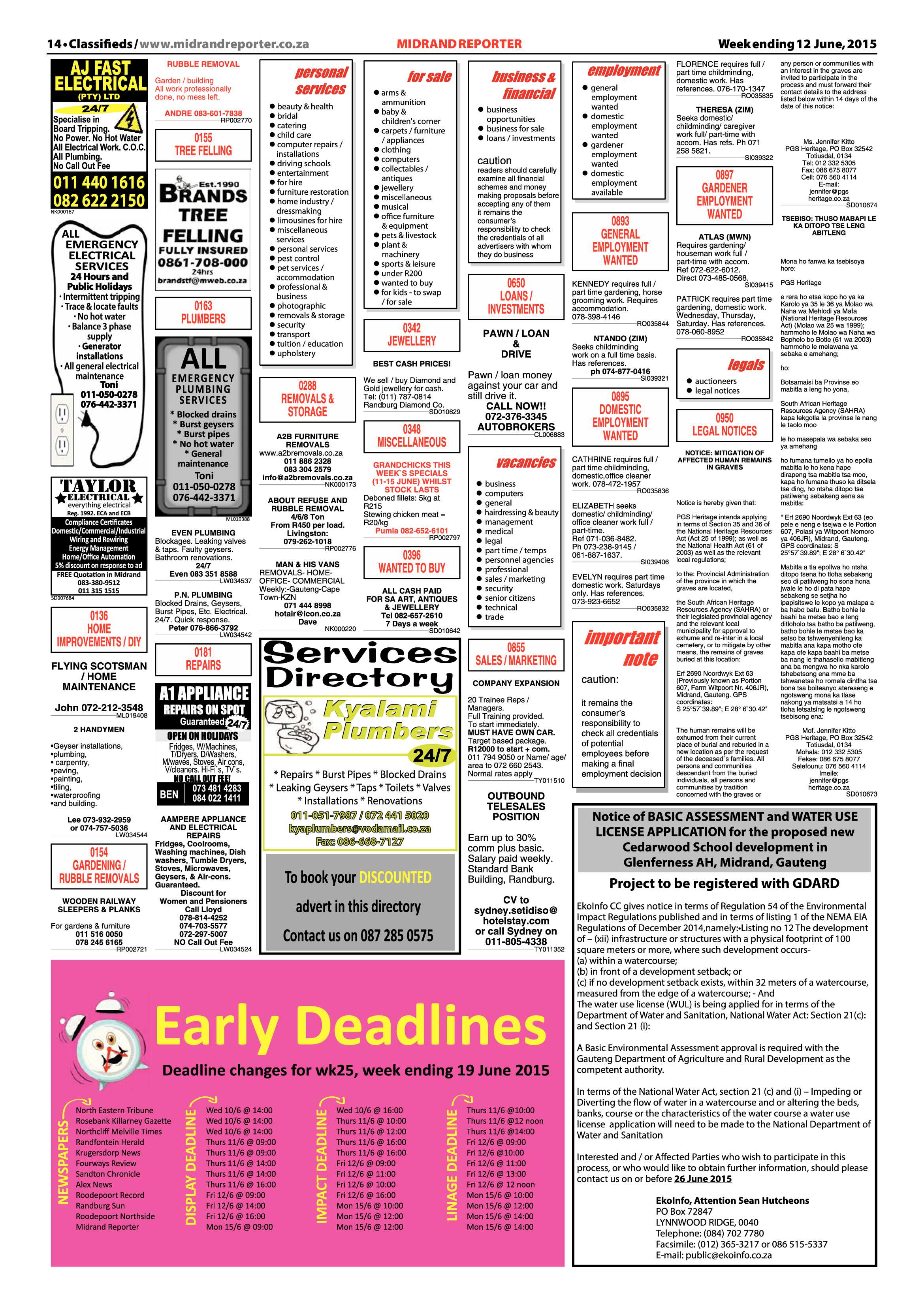 Midrand Reporter 12 June 2015 page 14