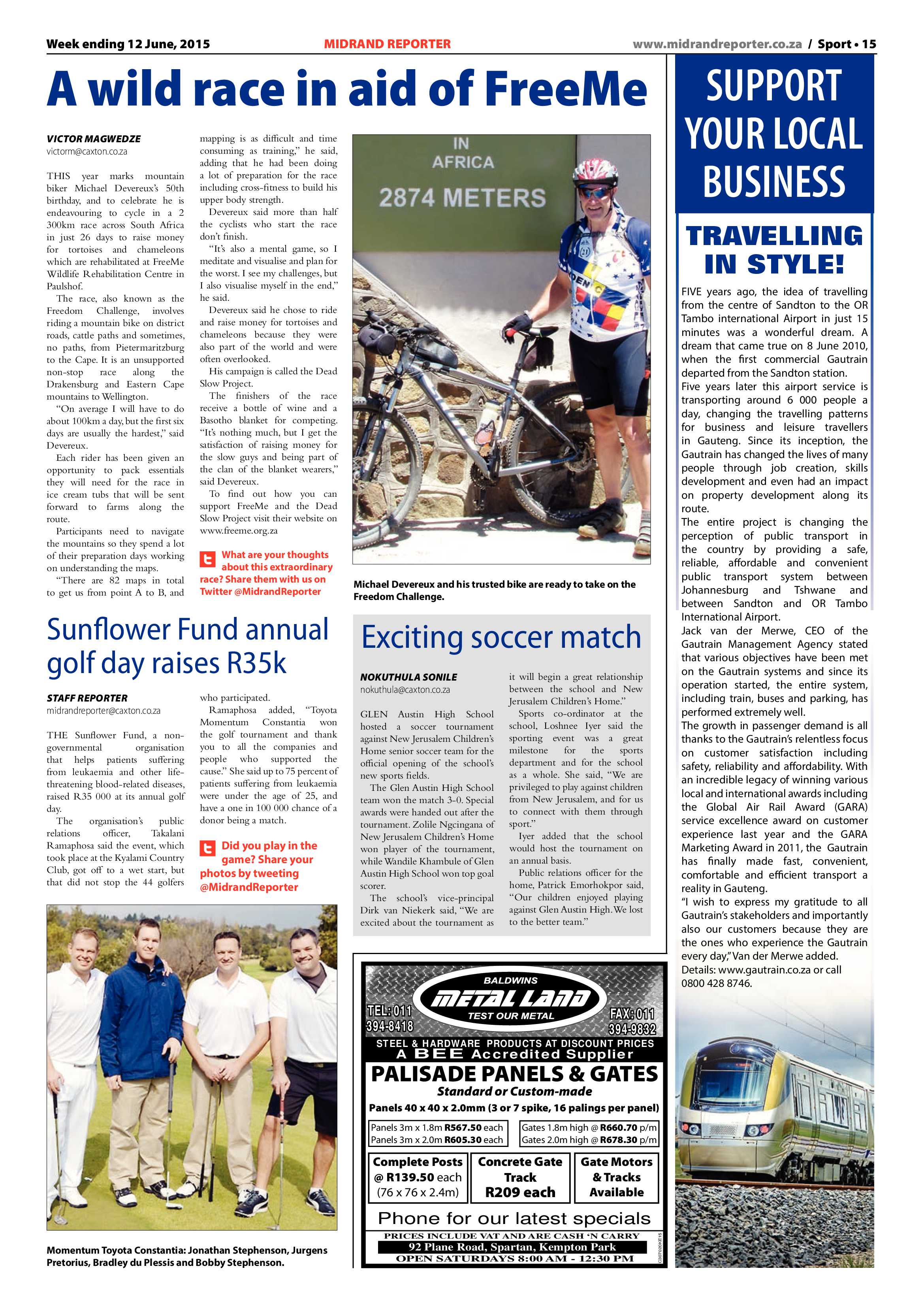 Midrand Reporter 12 June 2015 page 15
