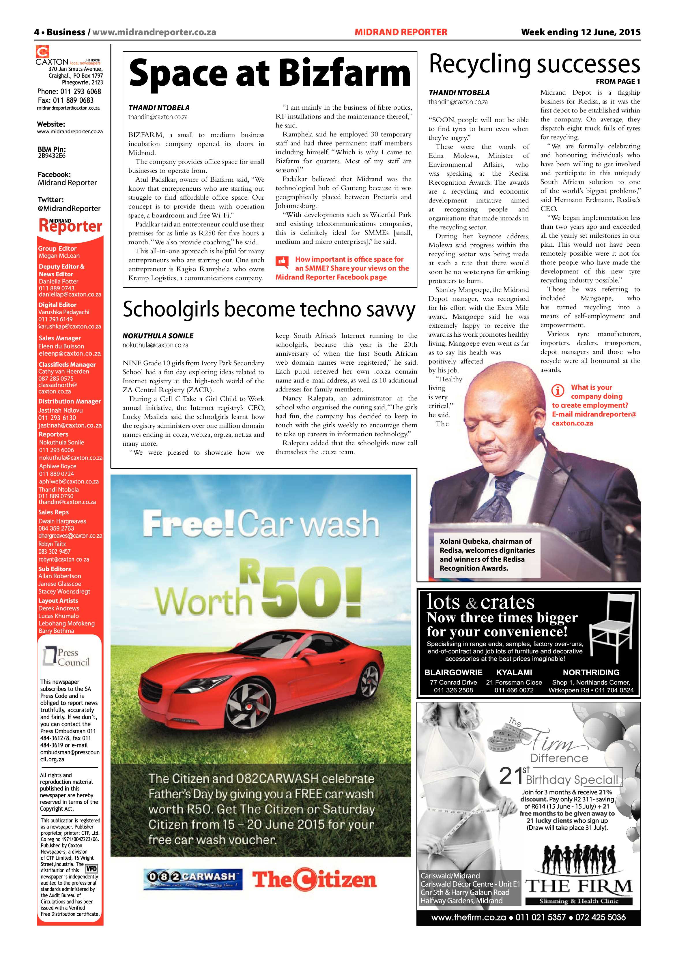 Midrand Reporter 12 June 2015 page 4