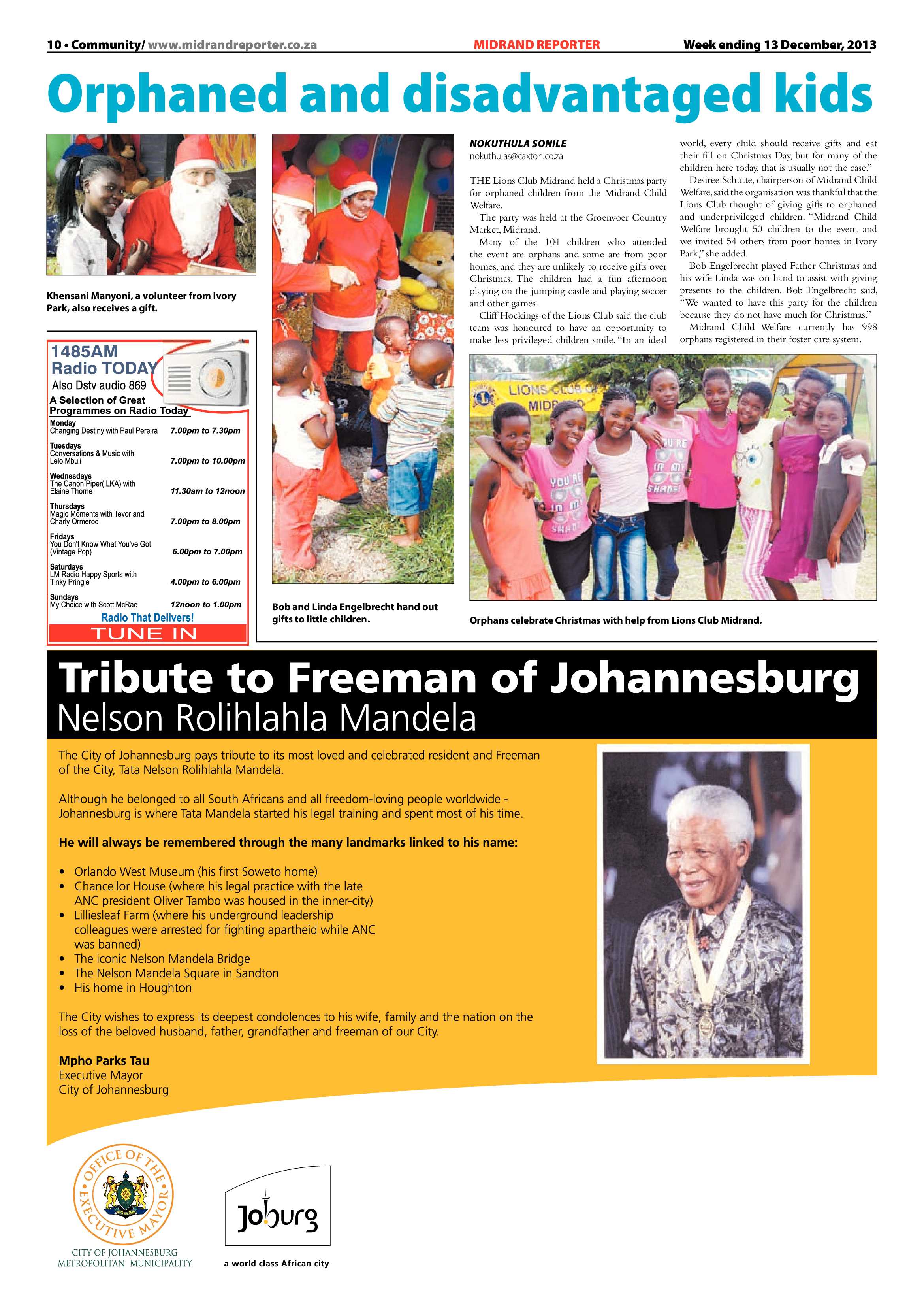 Midrand Reporter 13 December 2013 page 12