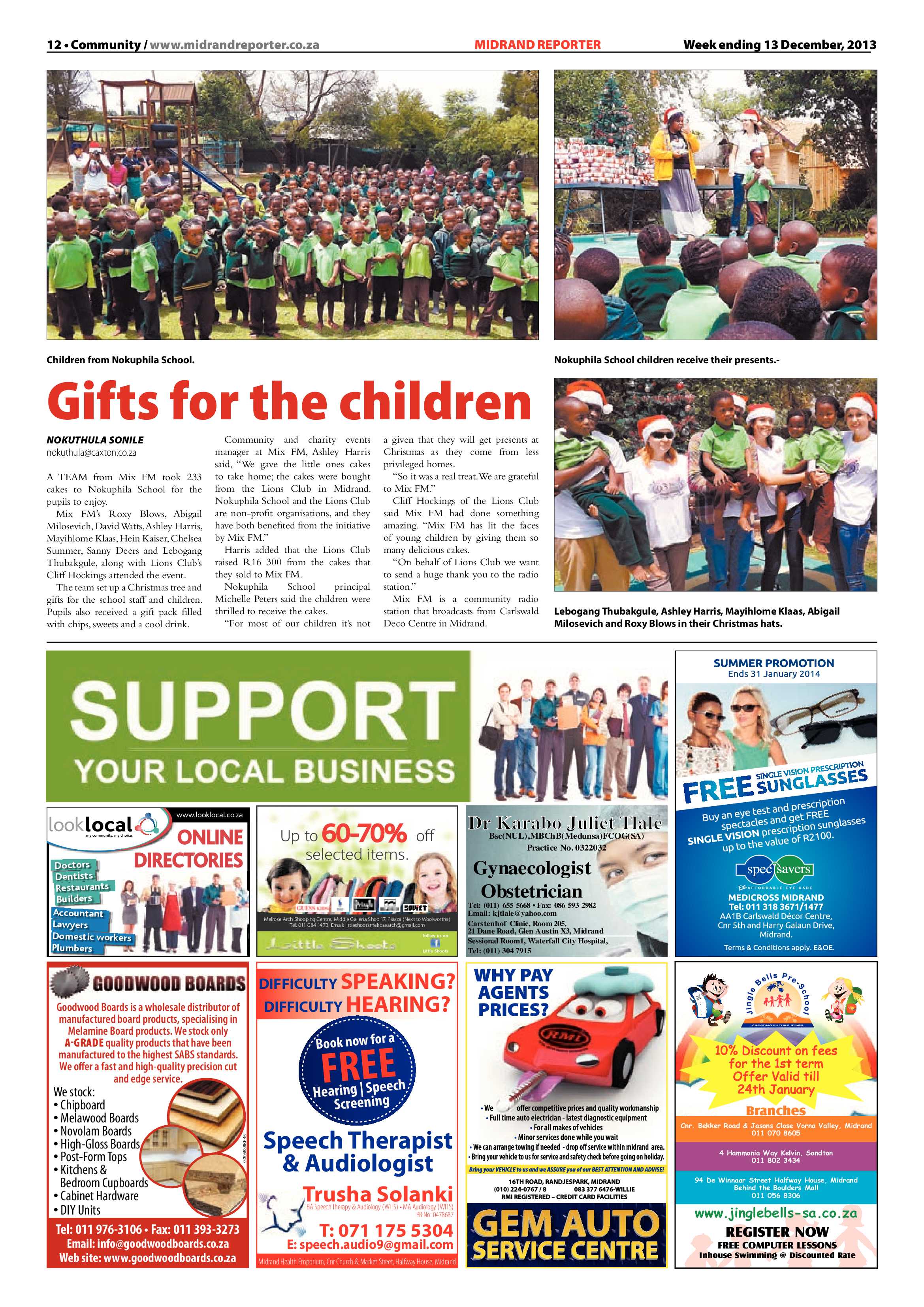 Midrand Reporter 13 December 2013 page 14