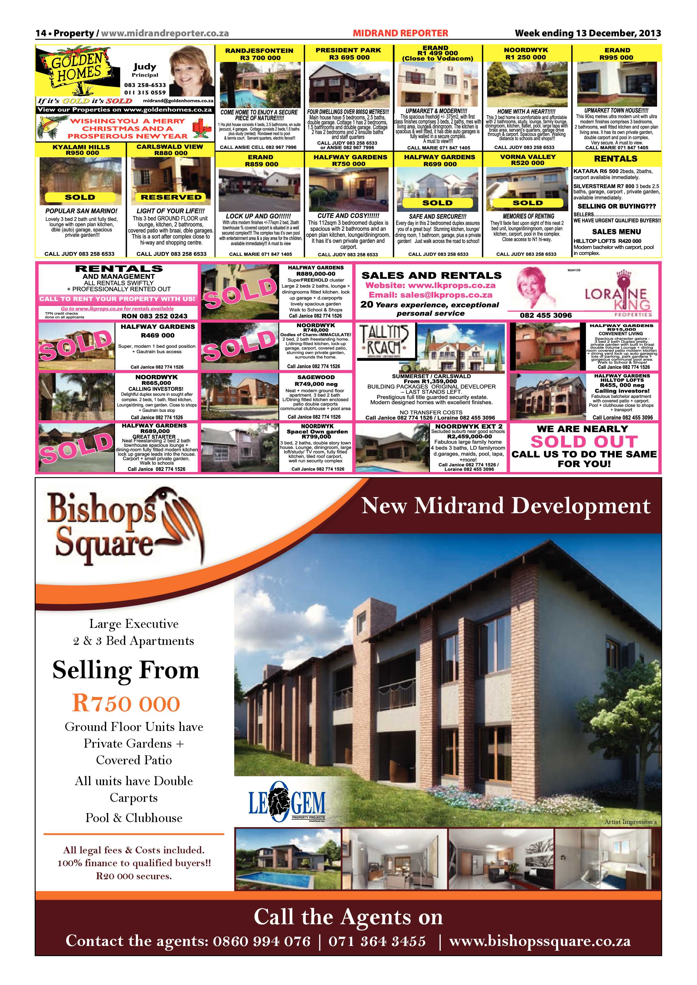 Midrand Reporter 13 December 2013 page 16
