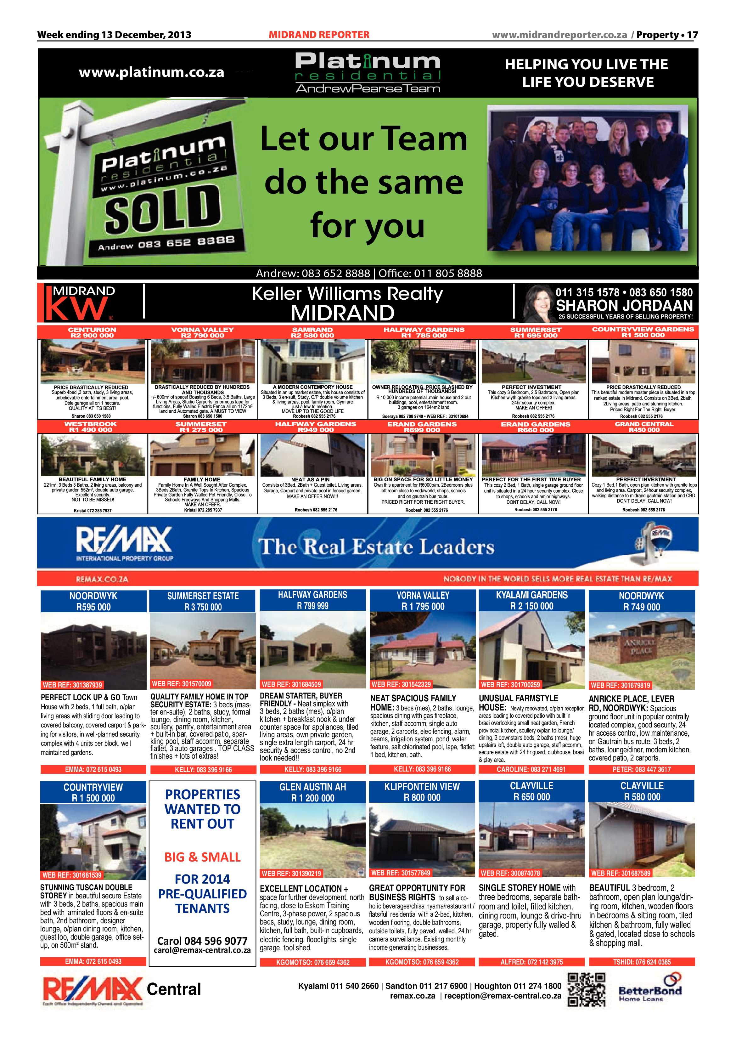 Midrand Reporter 13 December 2013 page 19