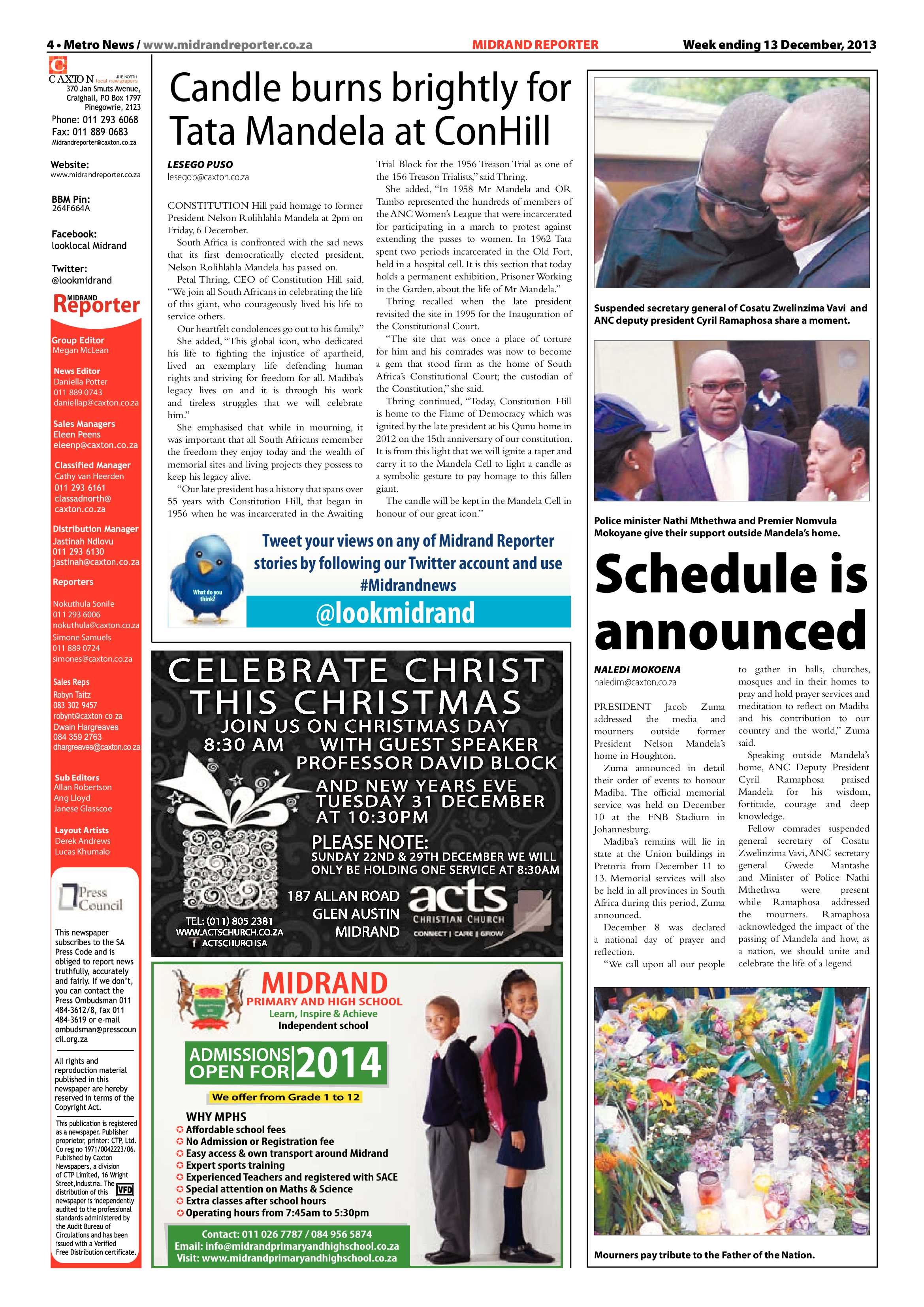 Midrand Reporter 13 December 2013 page 6