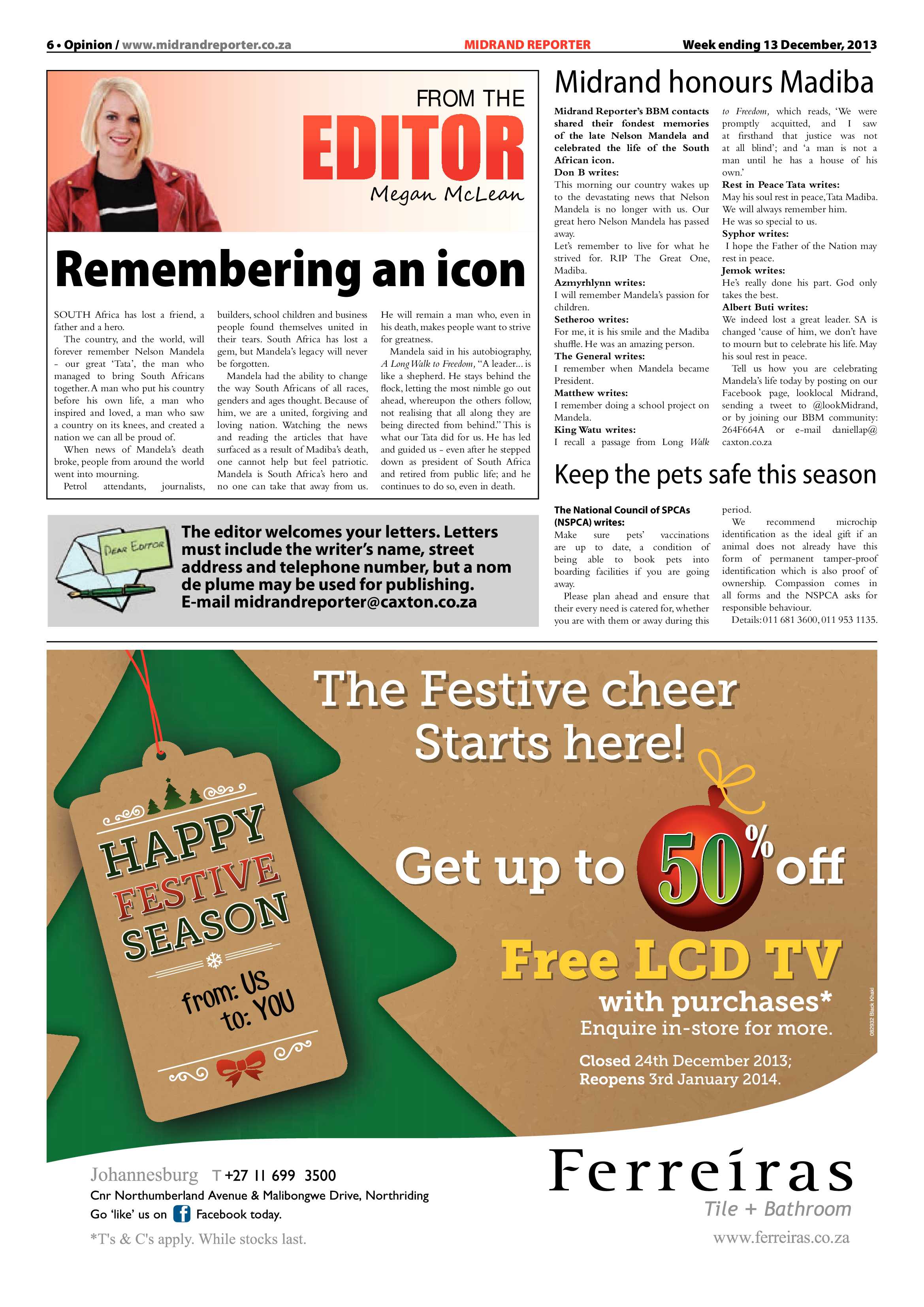 Midrand Reporter 13 December 2013 page 8