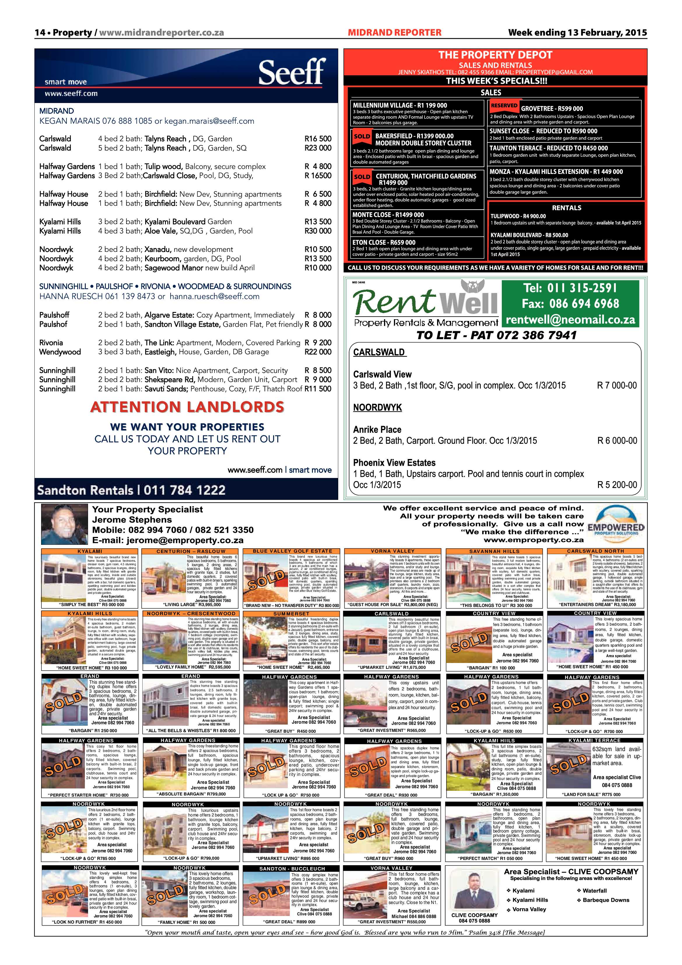 Midrand Reporter 13 February 2015 page 14