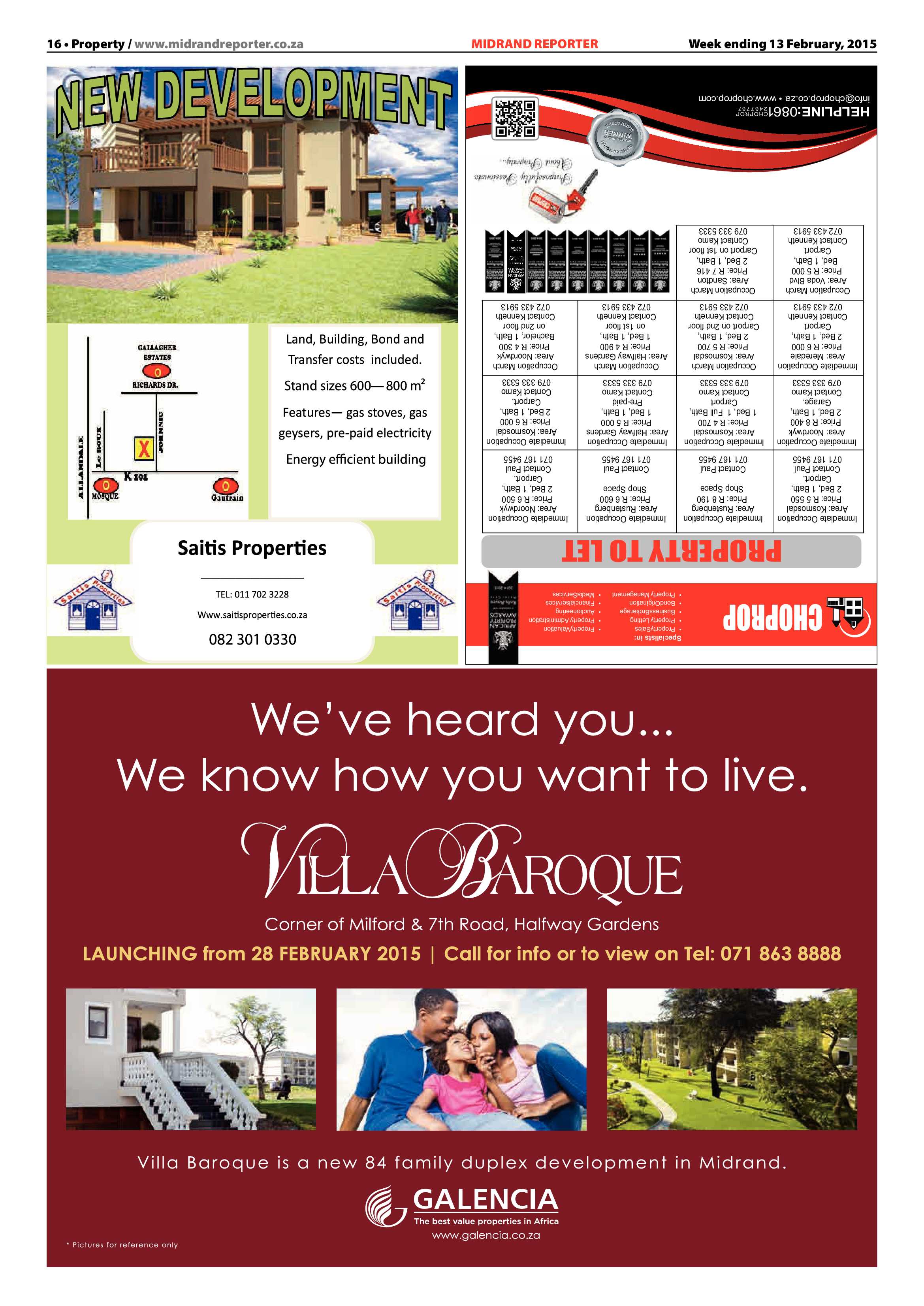 Midrand Reporter 13 February 2015 page 16