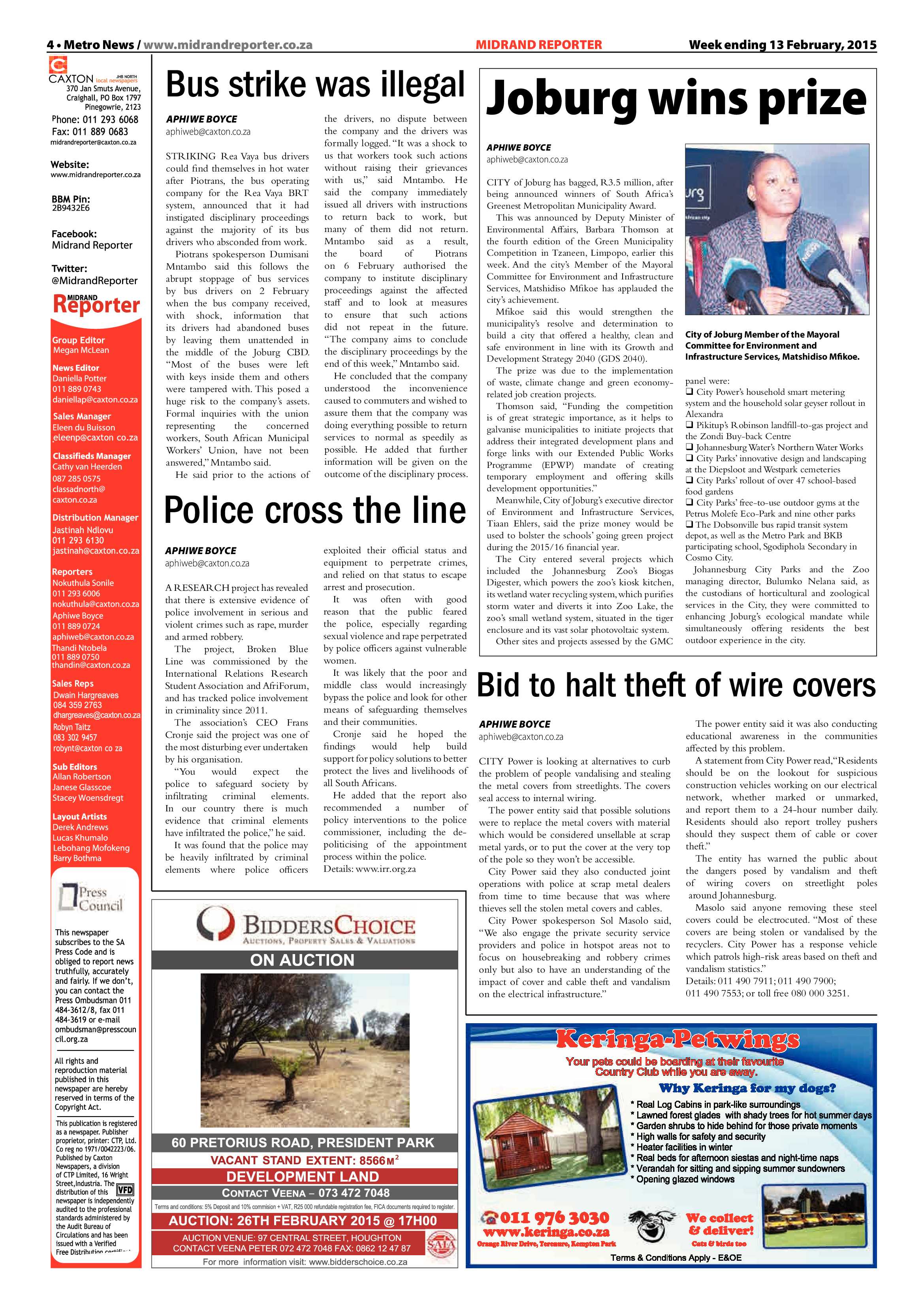 Midrand Reporter 13 February 2015 page 4