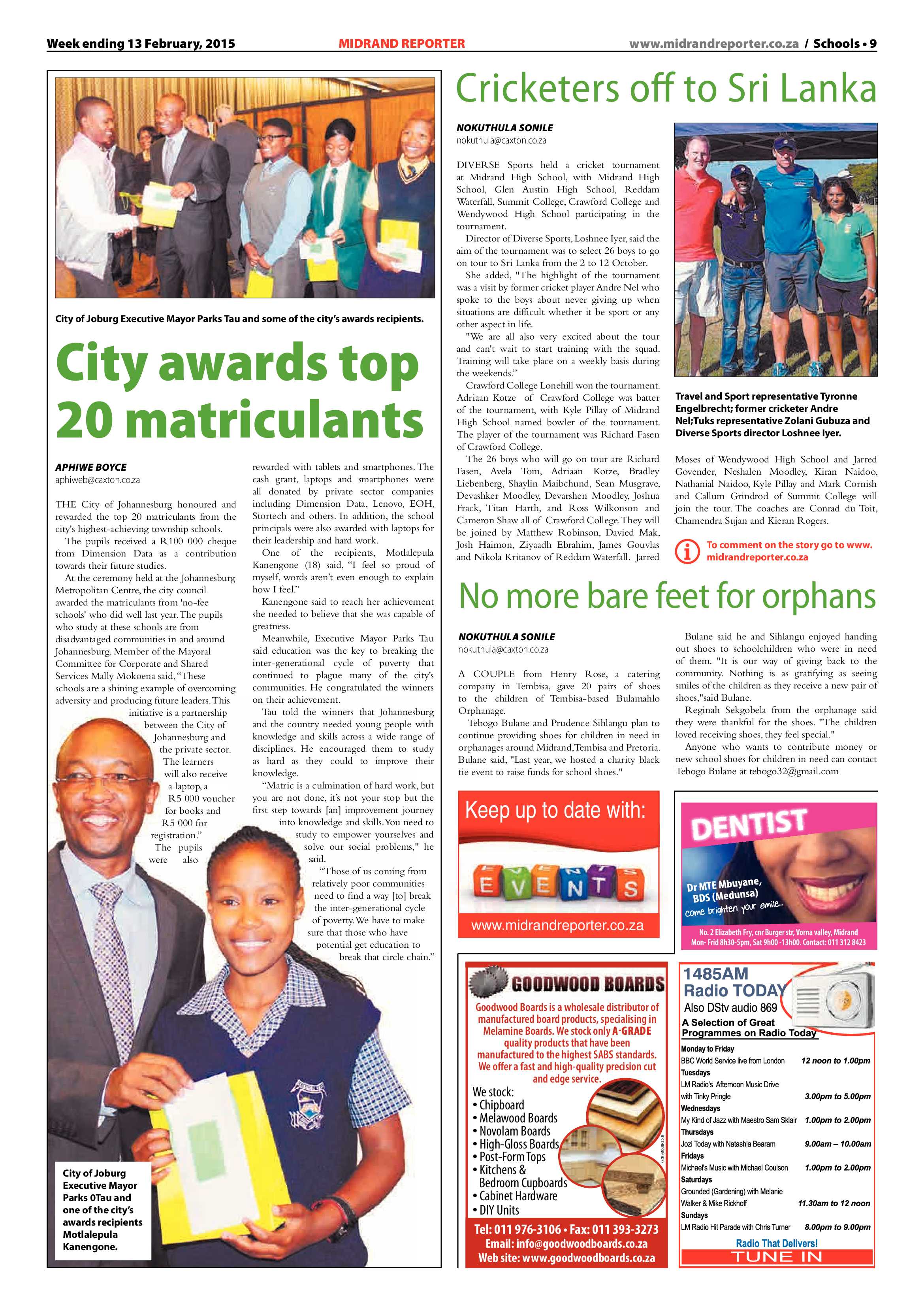 Midrand Reporter 13 February 2015 page 9