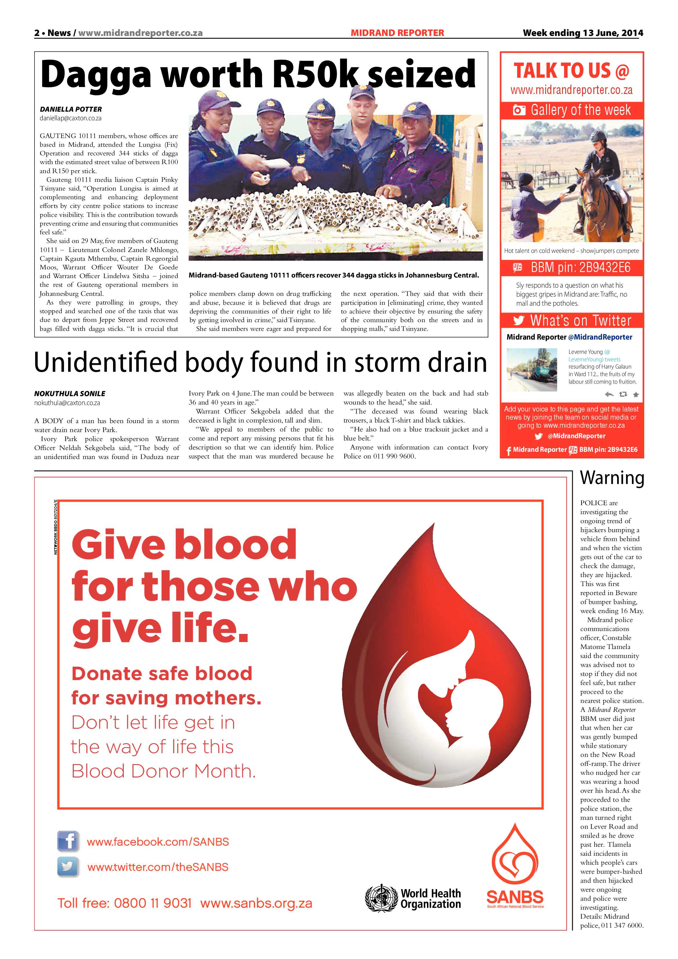 Midrand Reporter 13 June 2014 page 2
