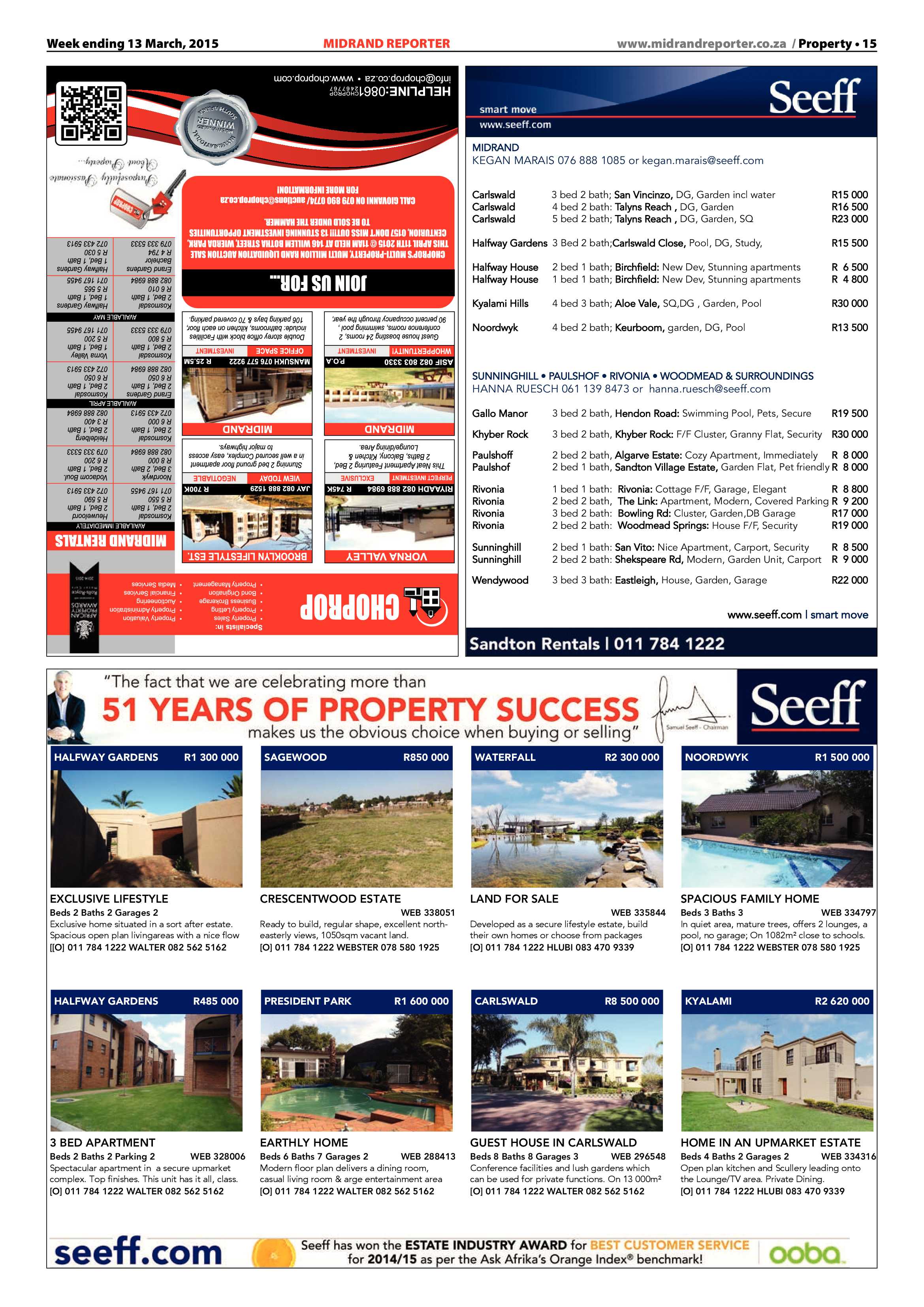 Midrand Reporter 13 March 2015 page 15