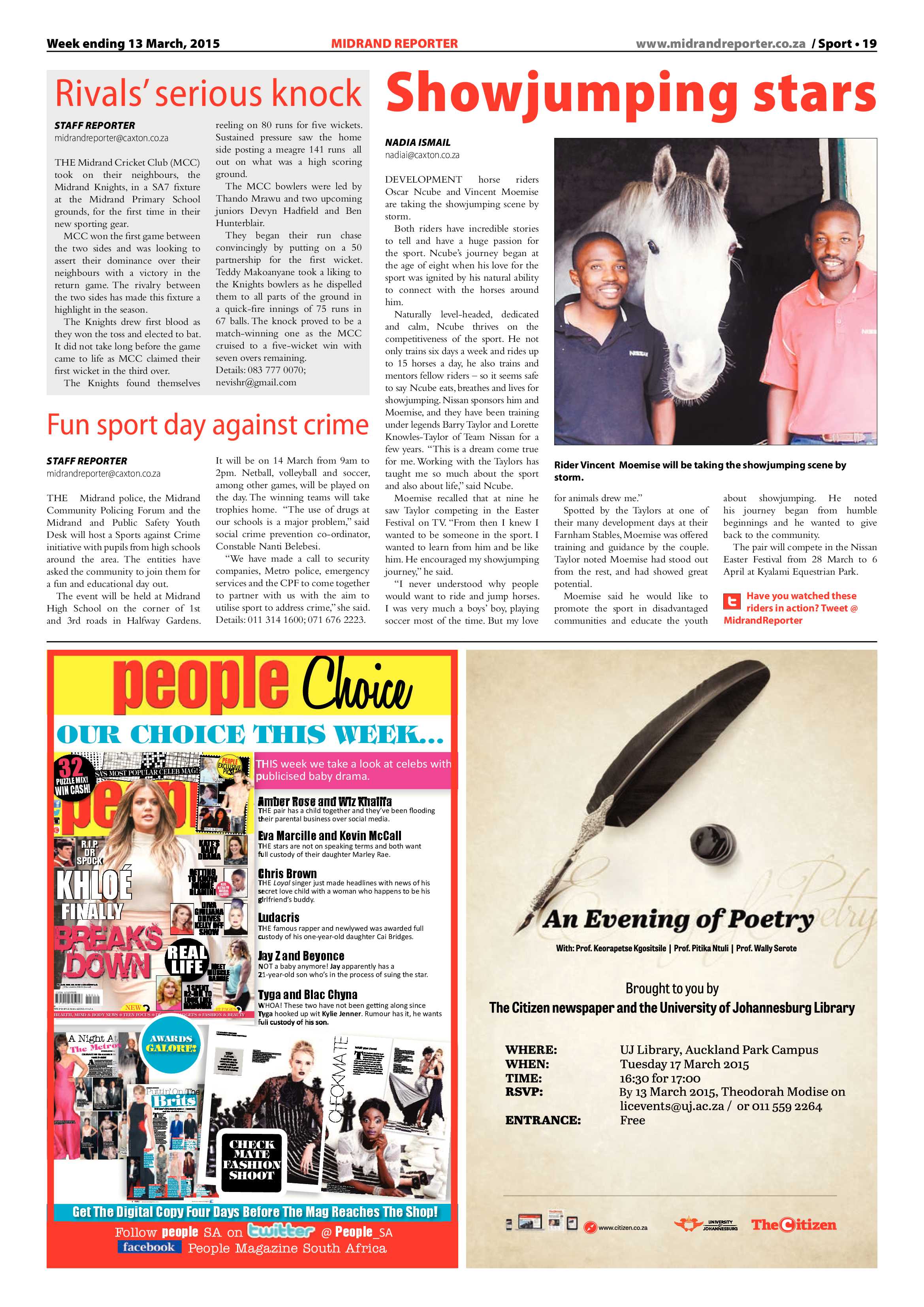 Midrand Reporter 13 March 2015 page 19