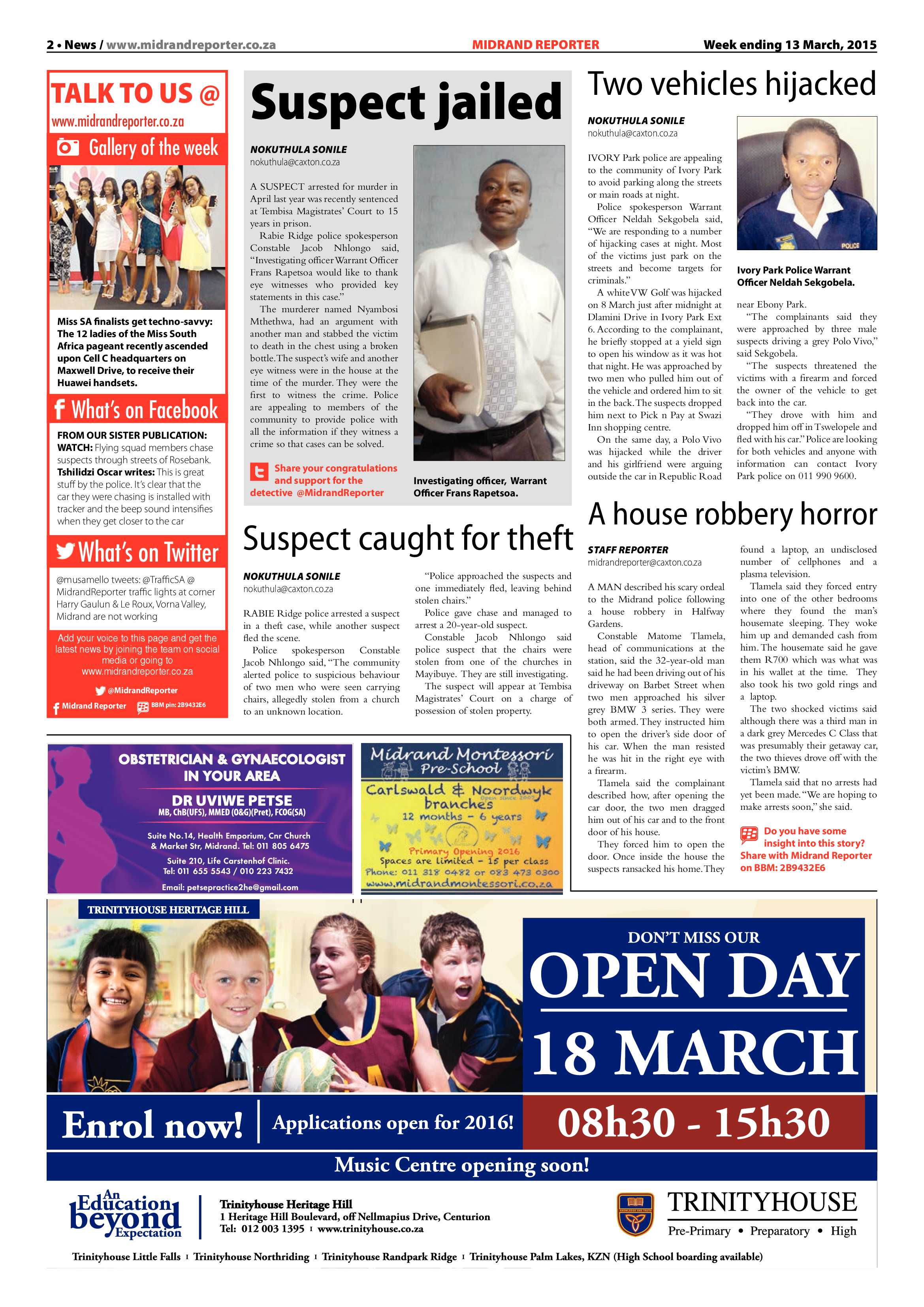 Midrand Reporter 13 March 2015 page 2