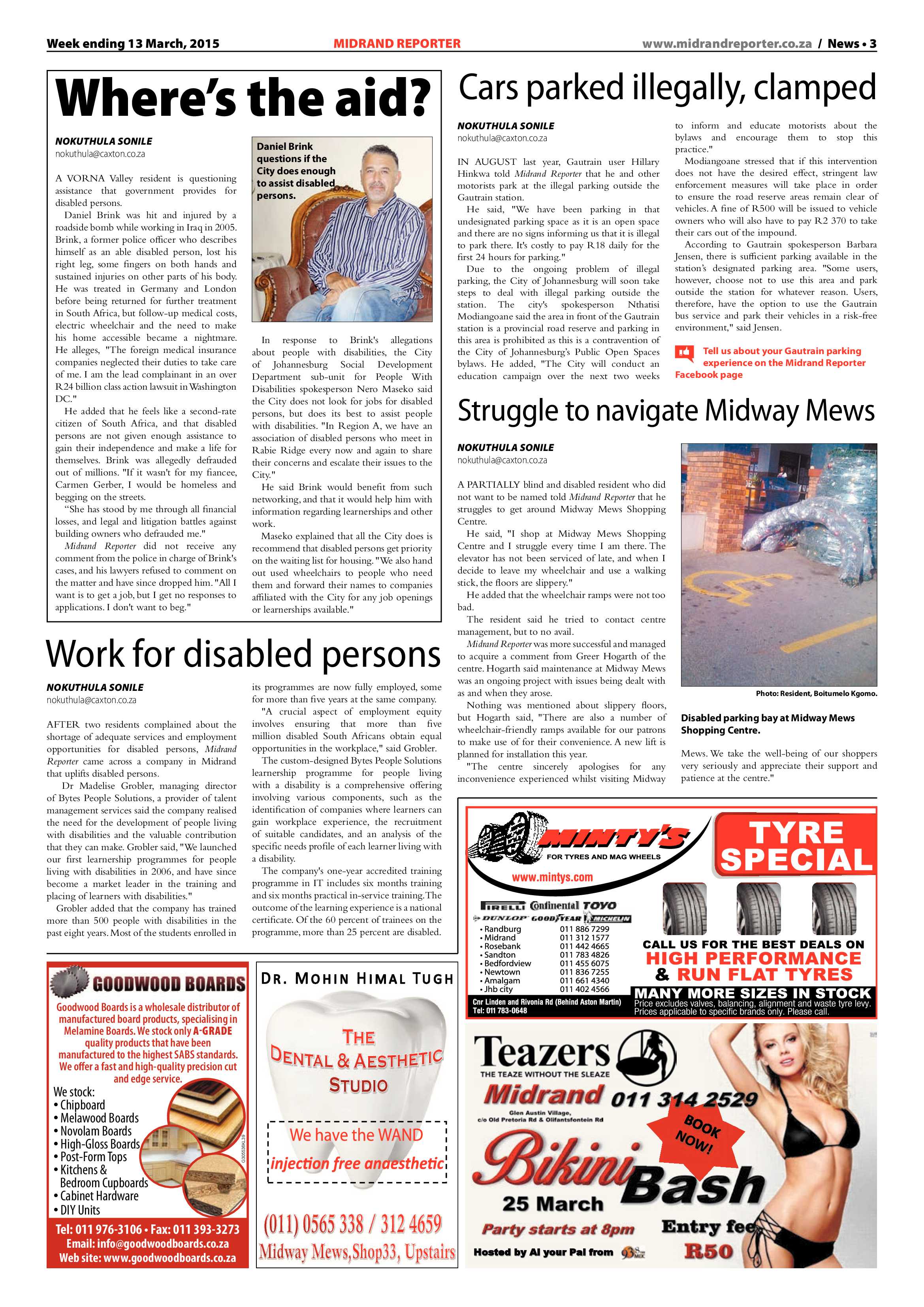Midrand Reporter 13 March 2015 page 3