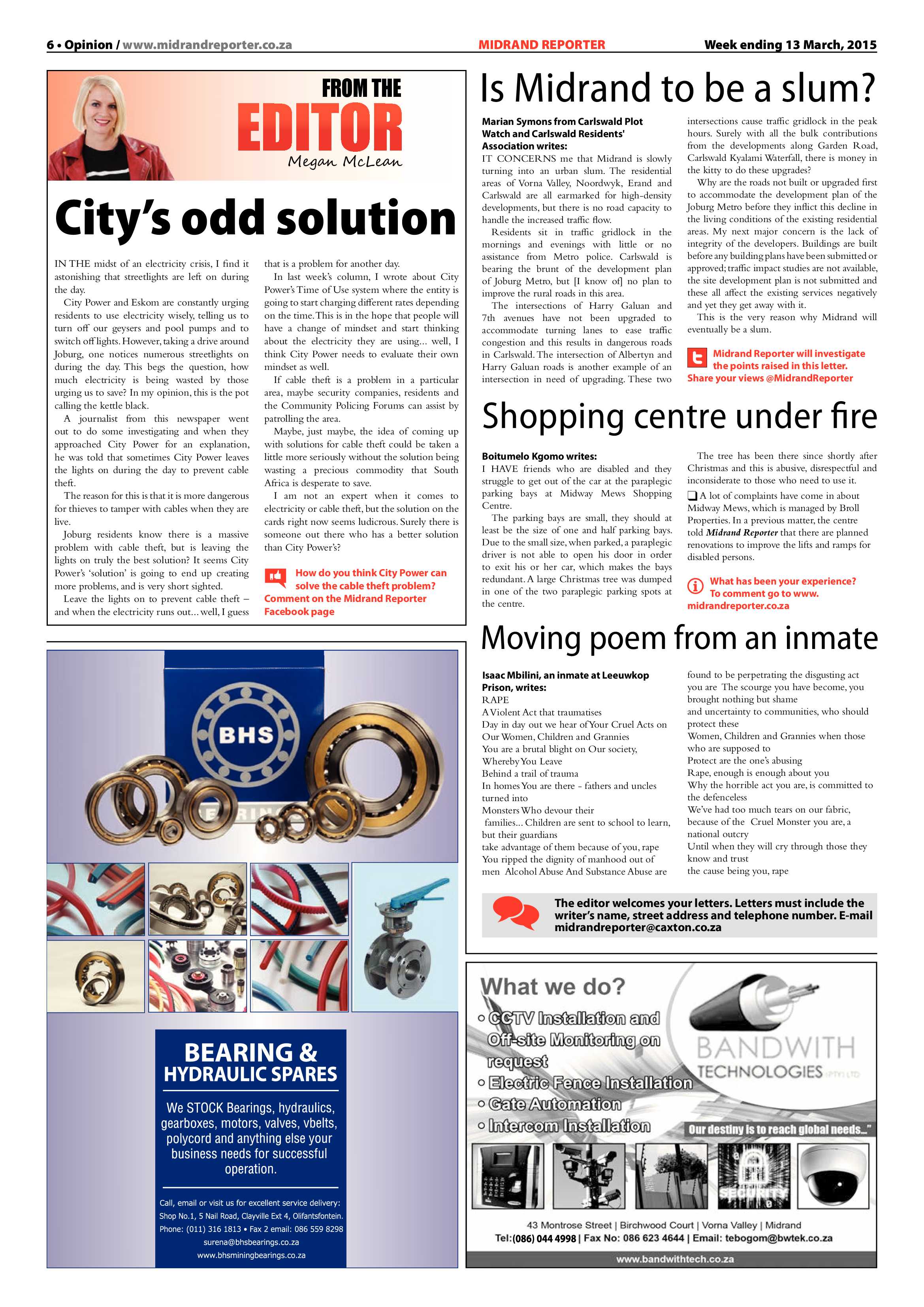 Midrand Reporter 13 March 2015 page 6