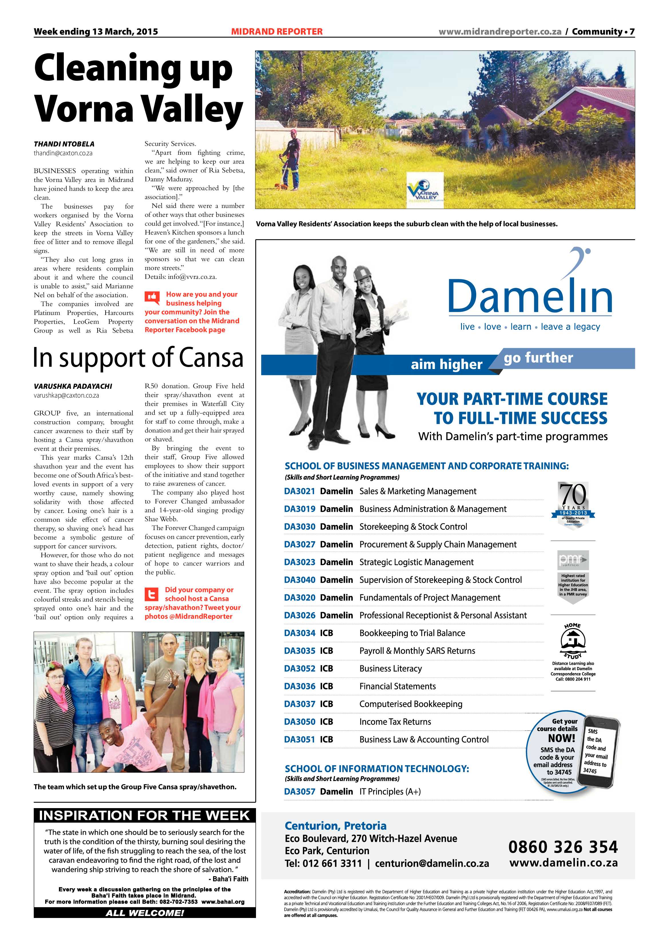 Midrand Reporter 13 March 2015 page 7