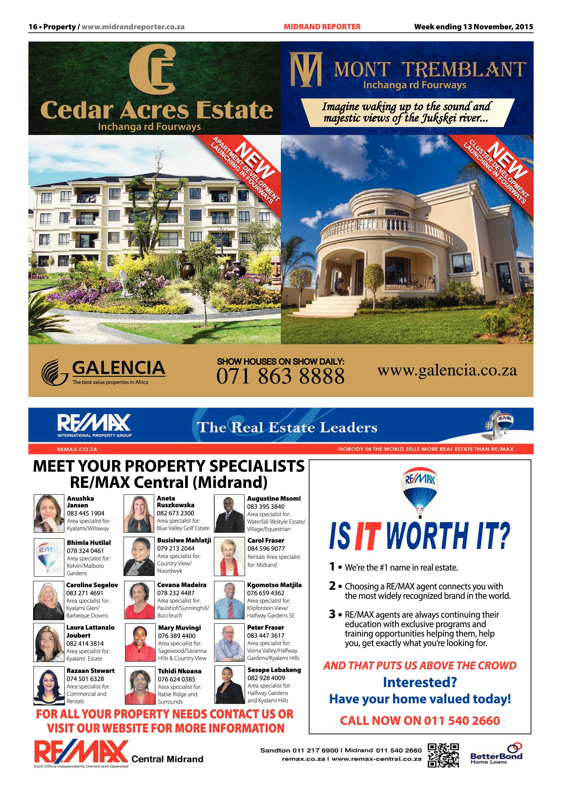 Midrand Reporter 13 November 2015 page 16
