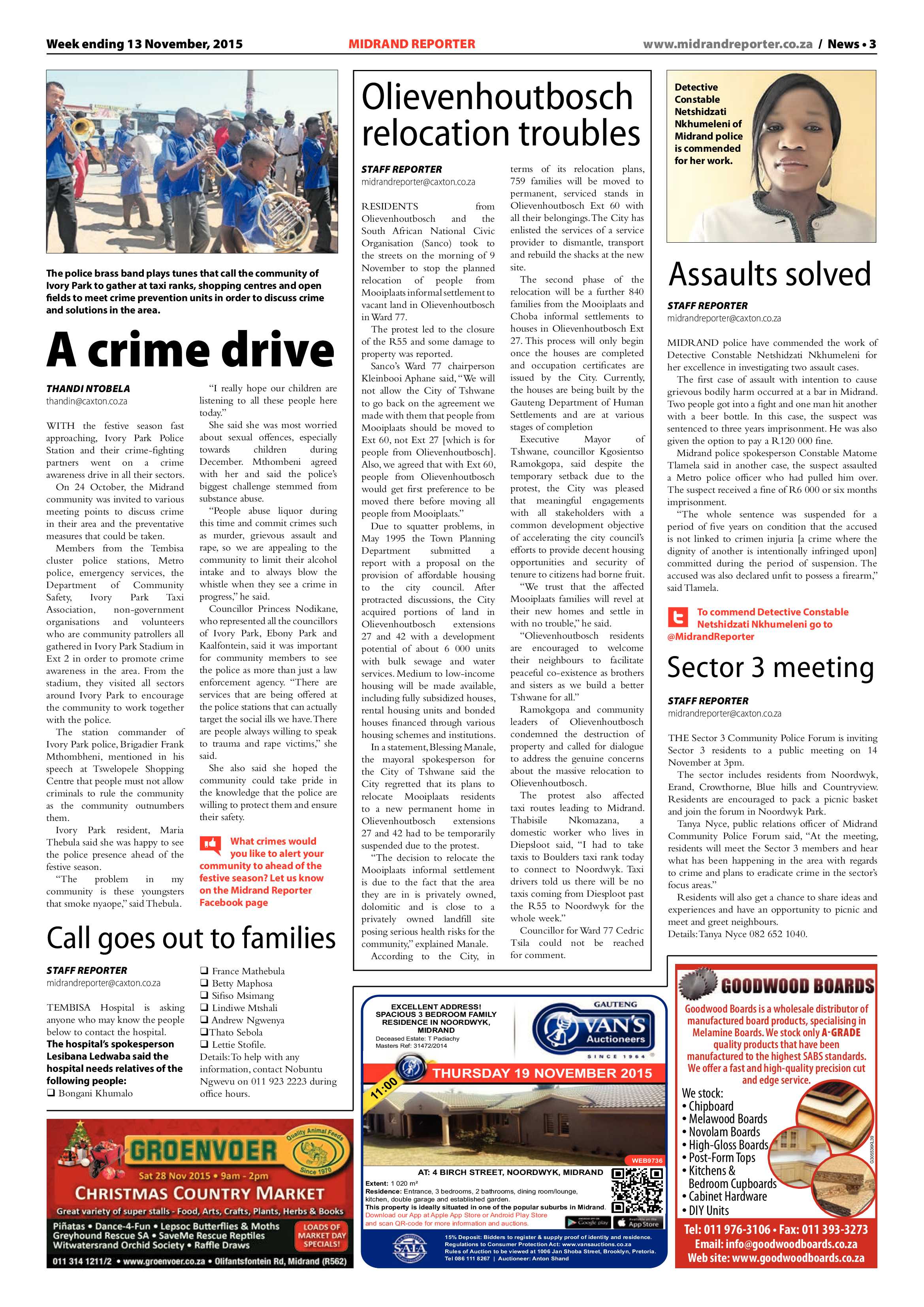 Midrand Reporter 13 November 2015 page 3