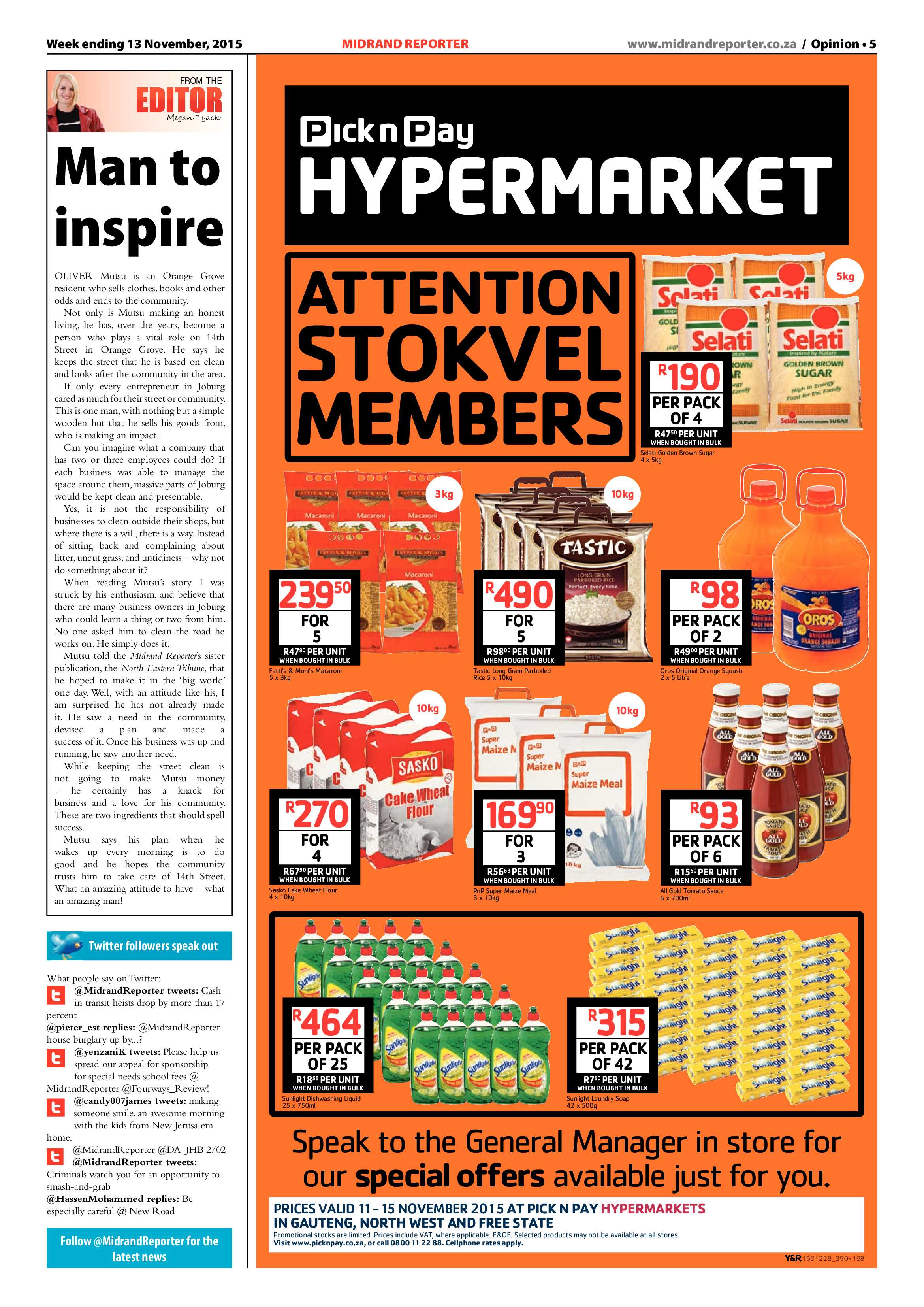 Midrand Reporter 13 November 2015 page 5