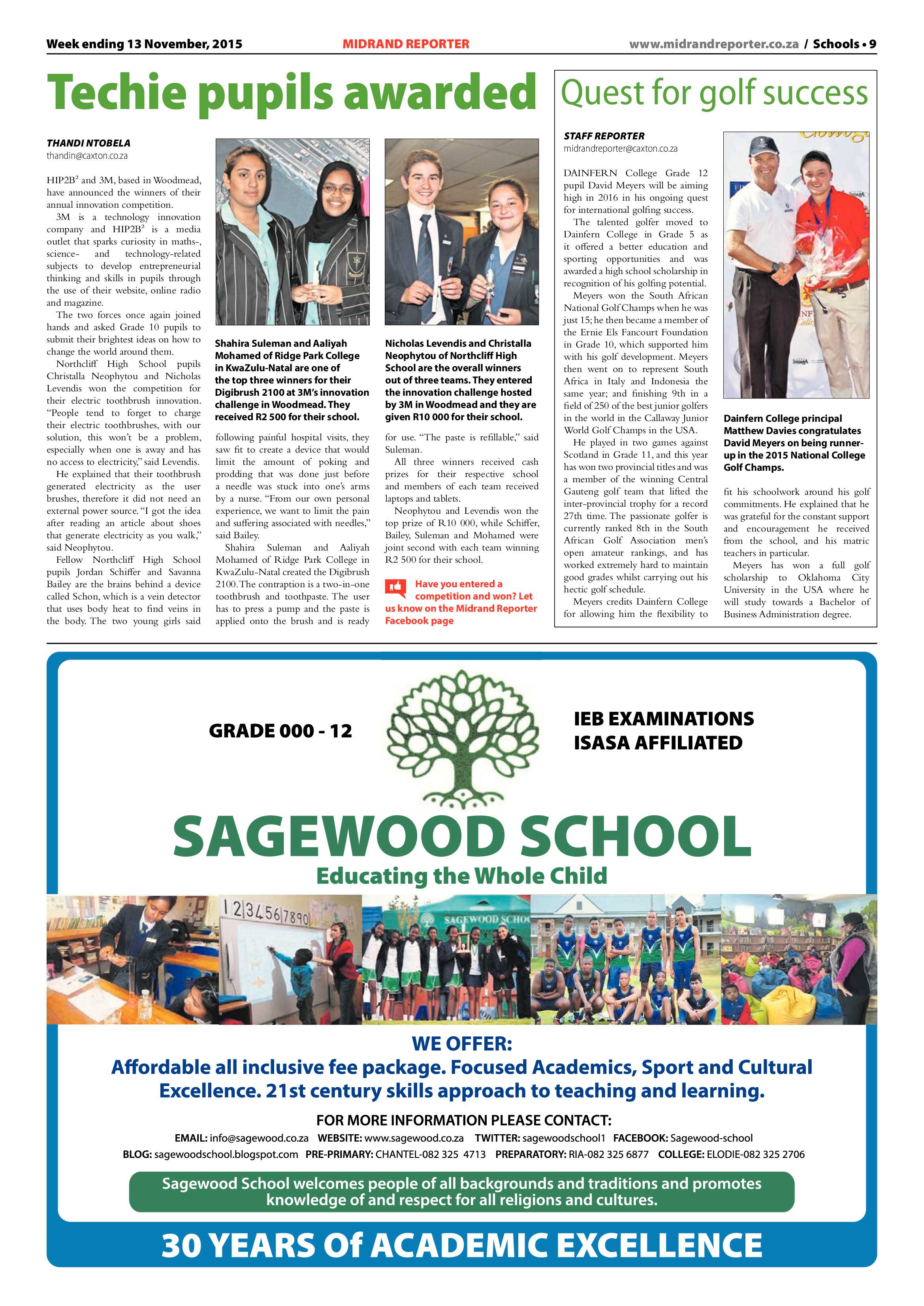 Midrand Reporter 13 November 2015 page 9