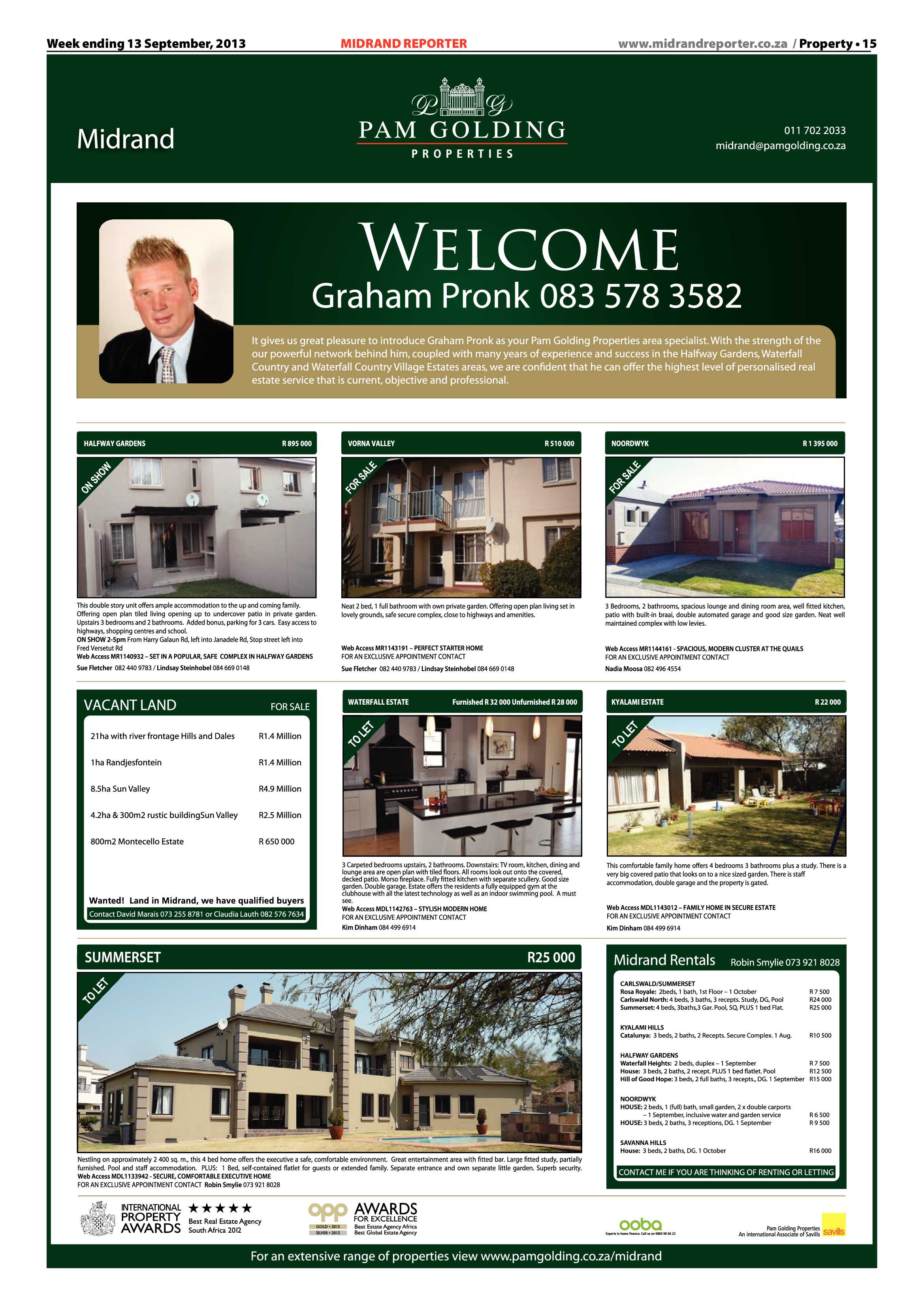 Midrand Reporter 13 September 2013 page 15