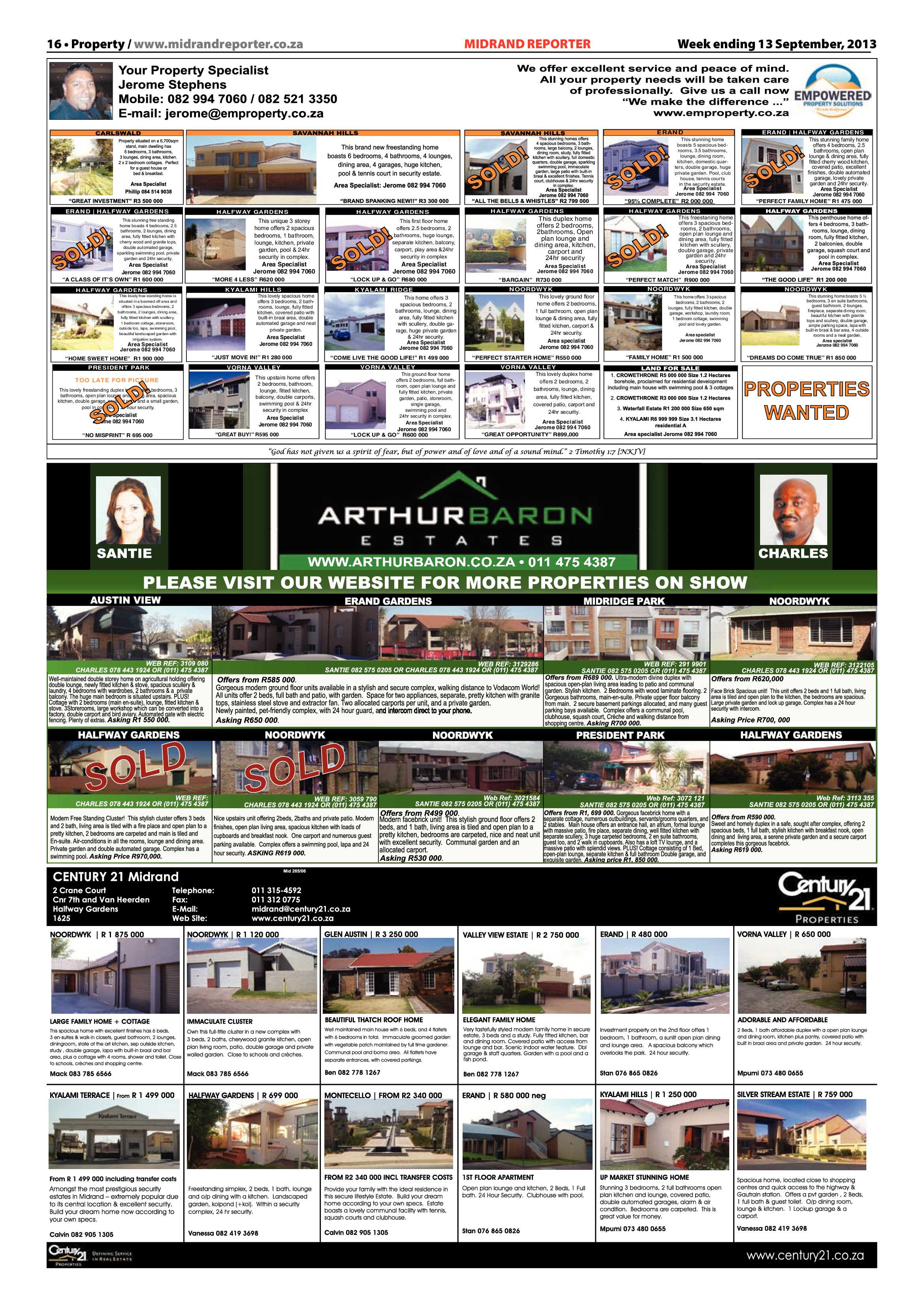 Midrand Reporter 13 September 2013 page 16