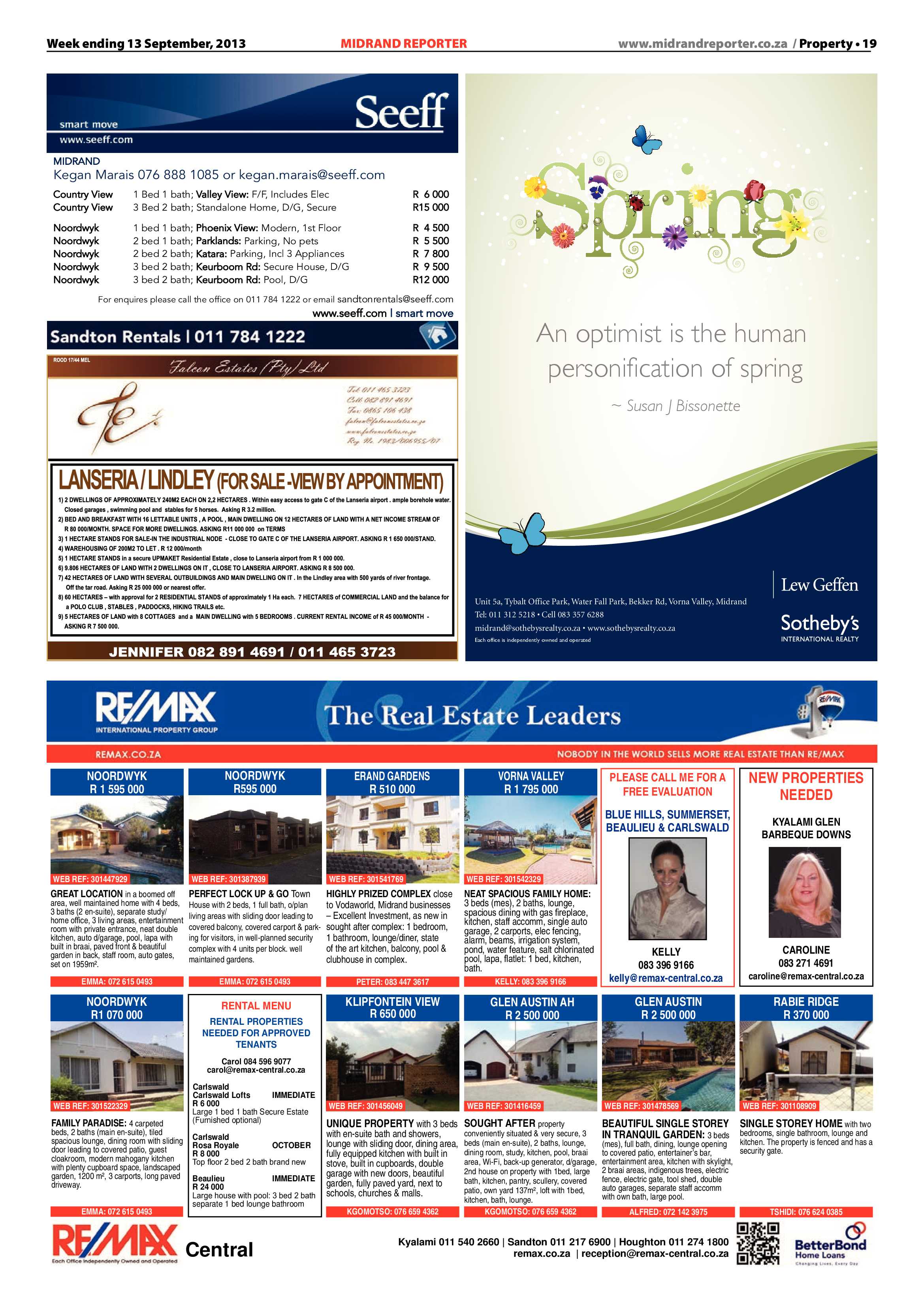 Midrand Reporter 13 September 2013 page 19
