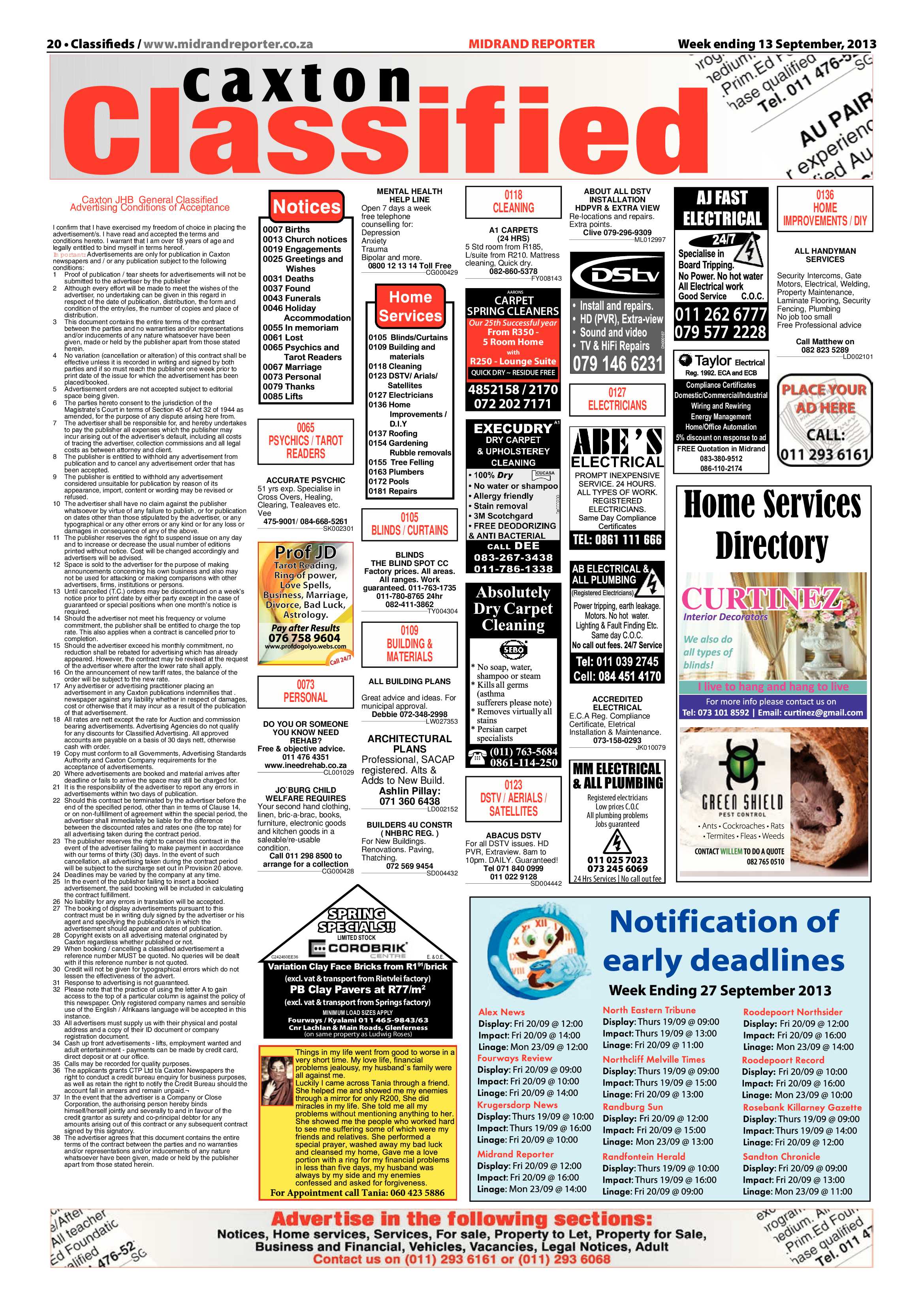 Midrand Reporter 13 September 2013 page 20