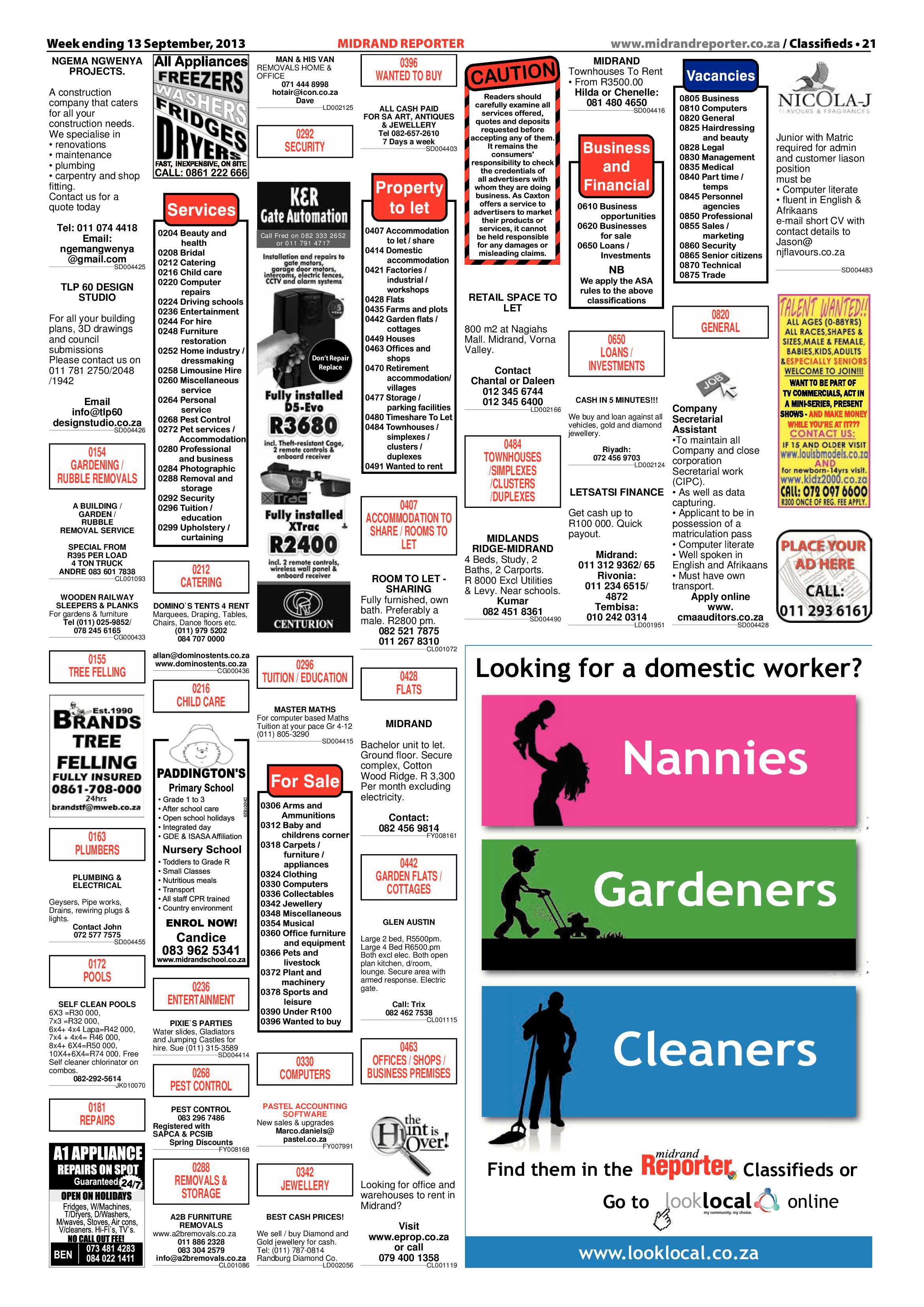 Midrand Reporter 13 September 2013 page 21