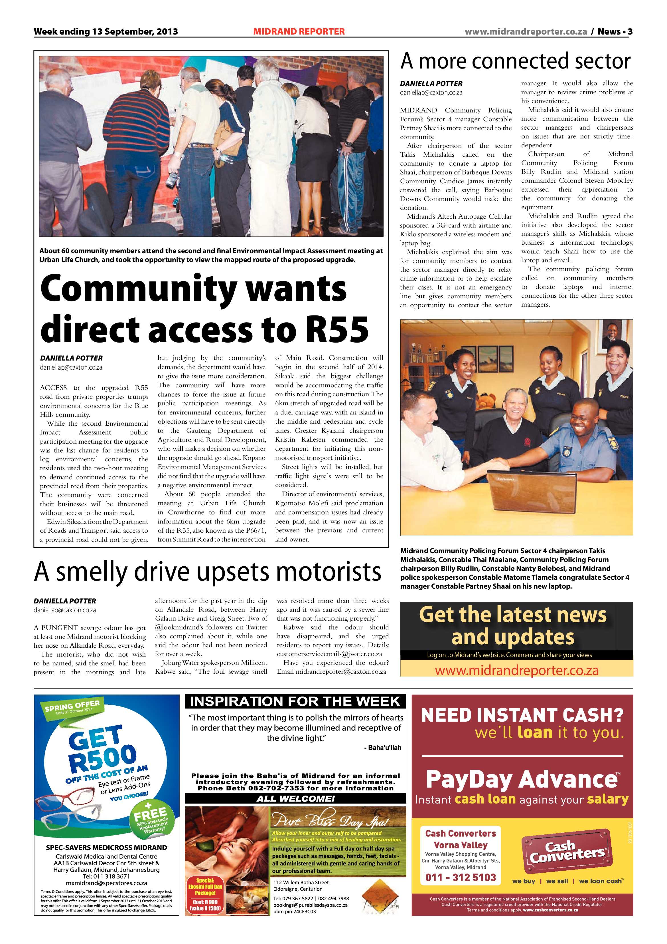 Midrand Reporter 13 September 2013 page 3