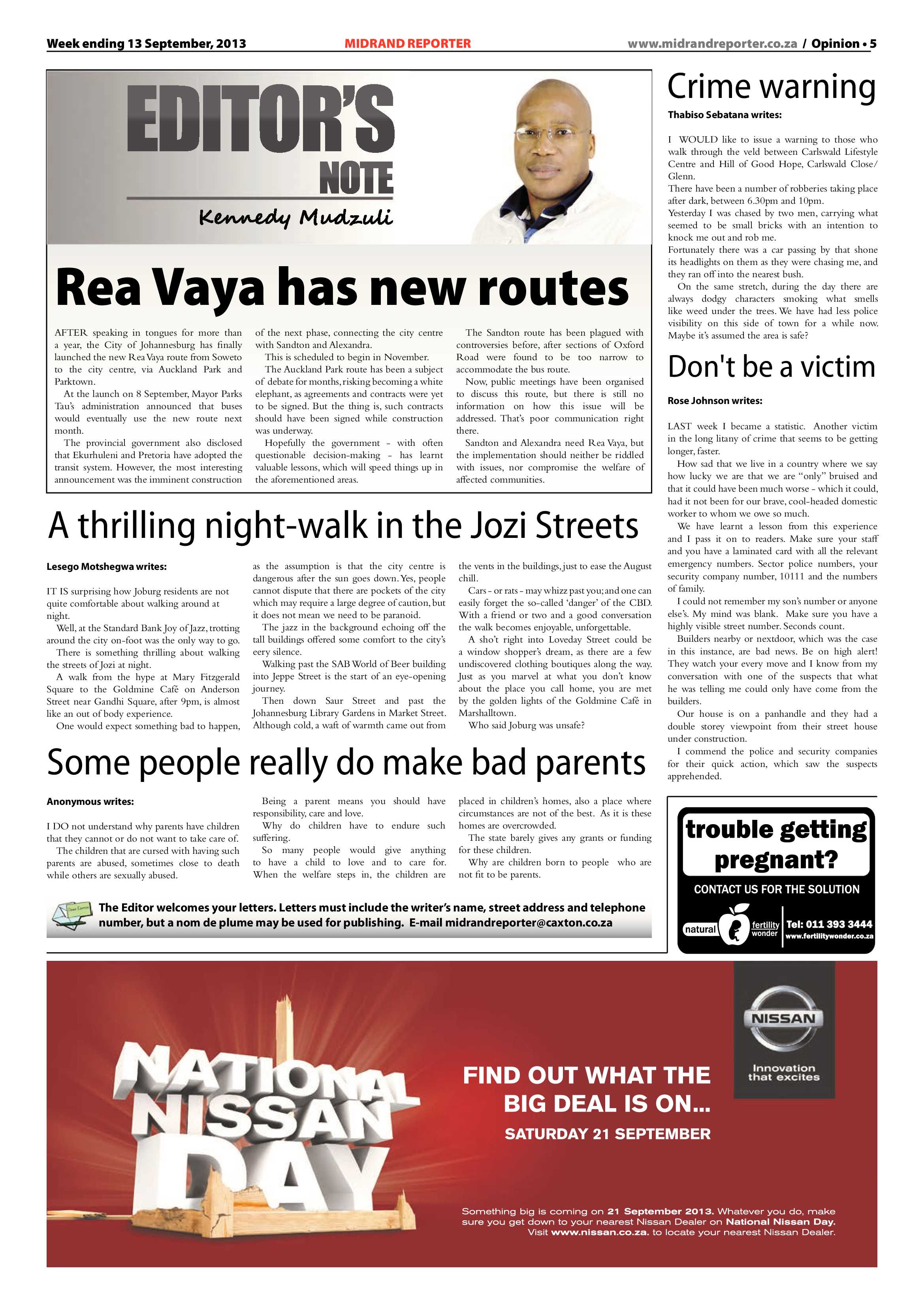 Midrand Reporter 13 September 2013 page 5