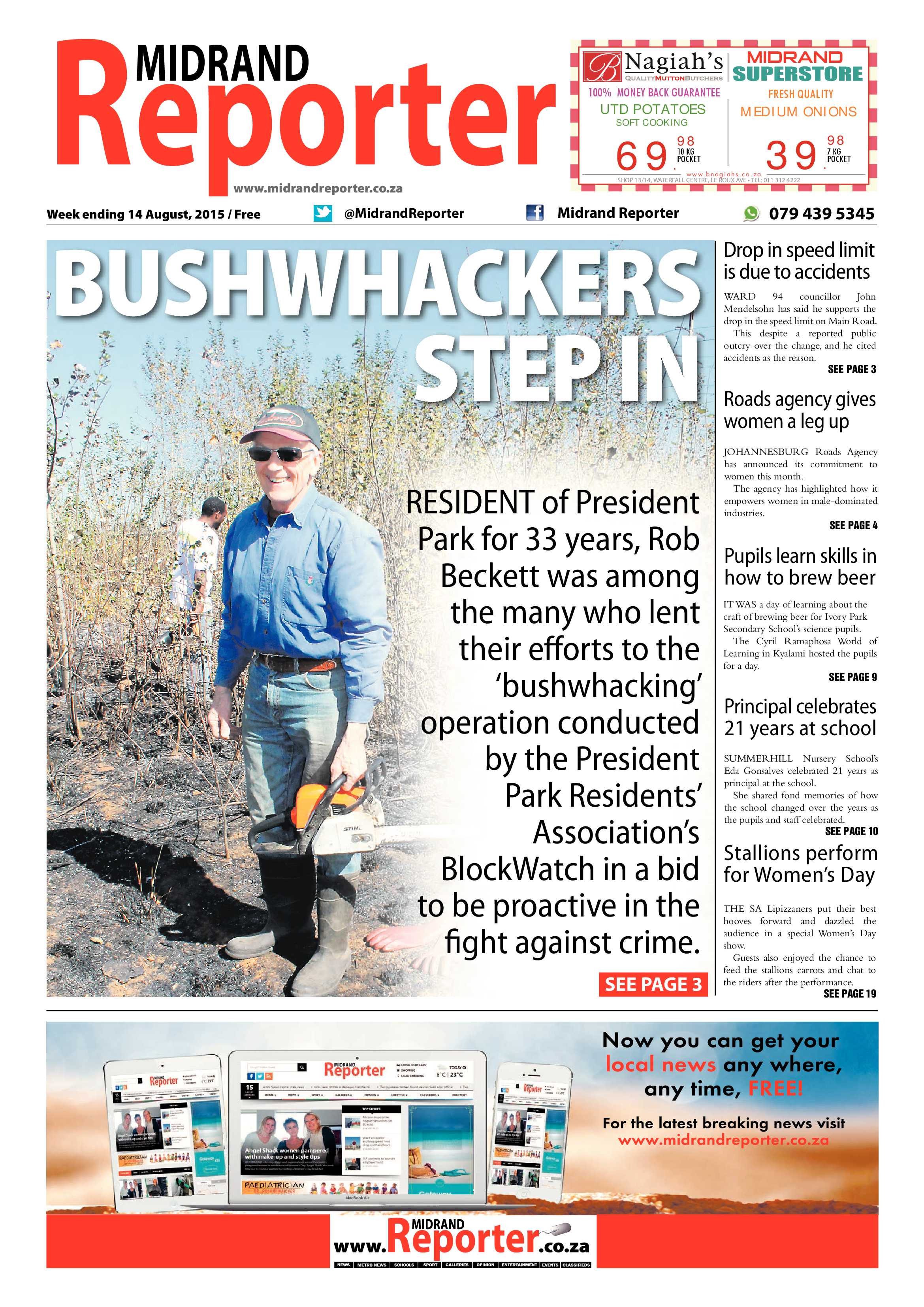 Midrand Reporter 14 August 2015 page 1
