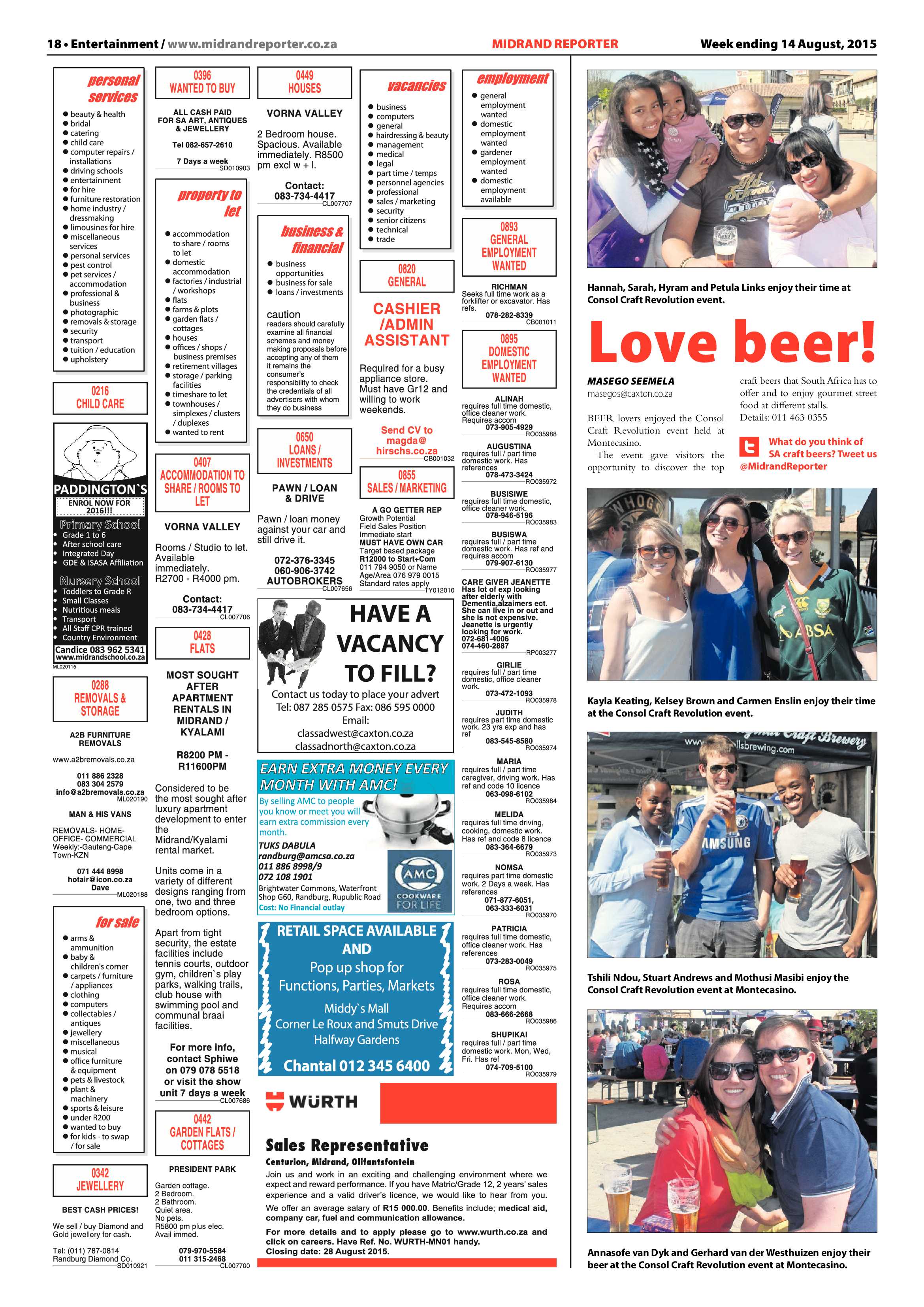 Midrand Reporter 14 August 2015 page 18