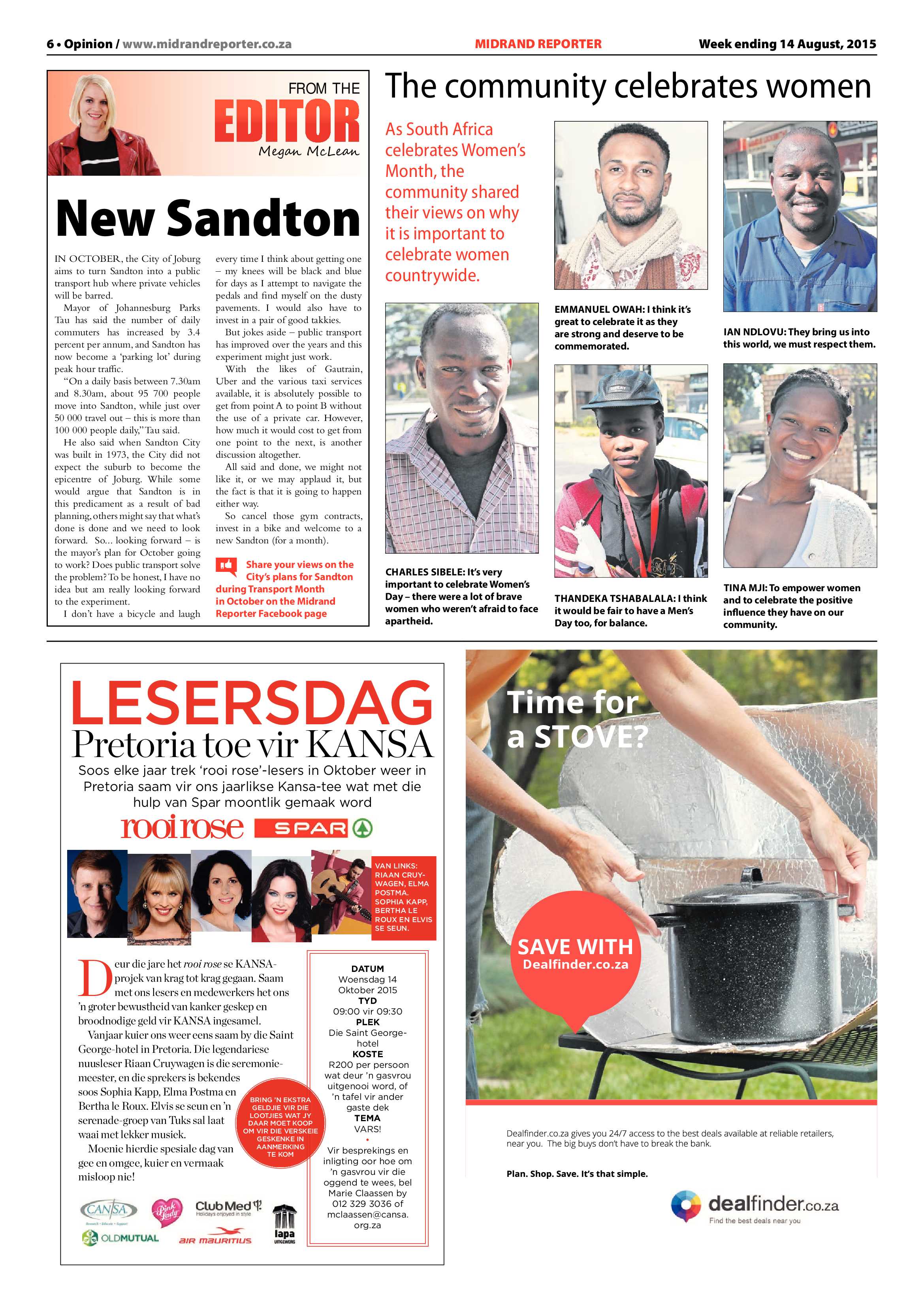 Midrand Reporter 14 August 2015 page 6