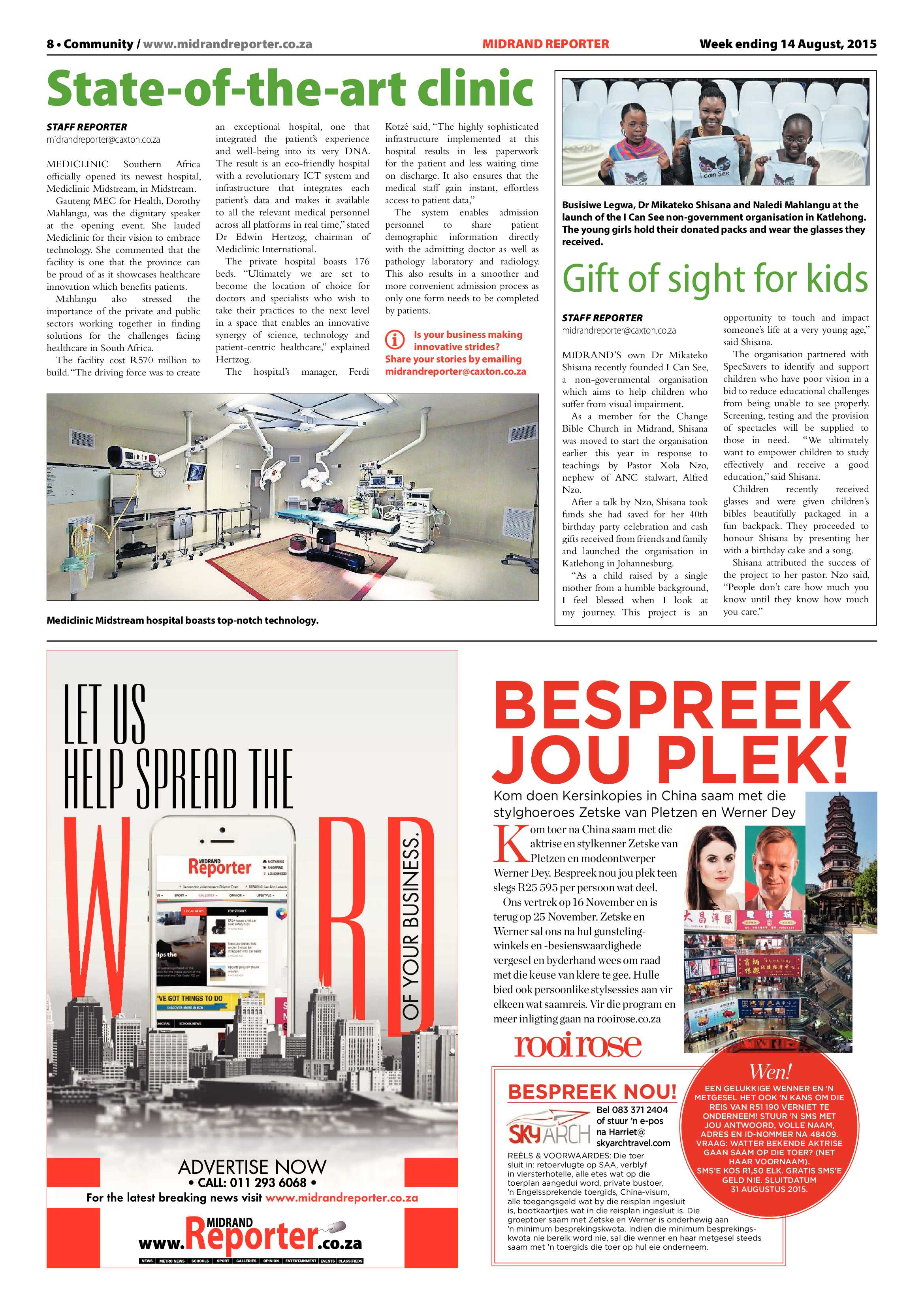 Midrand Reporter 14 August 2015 page 8