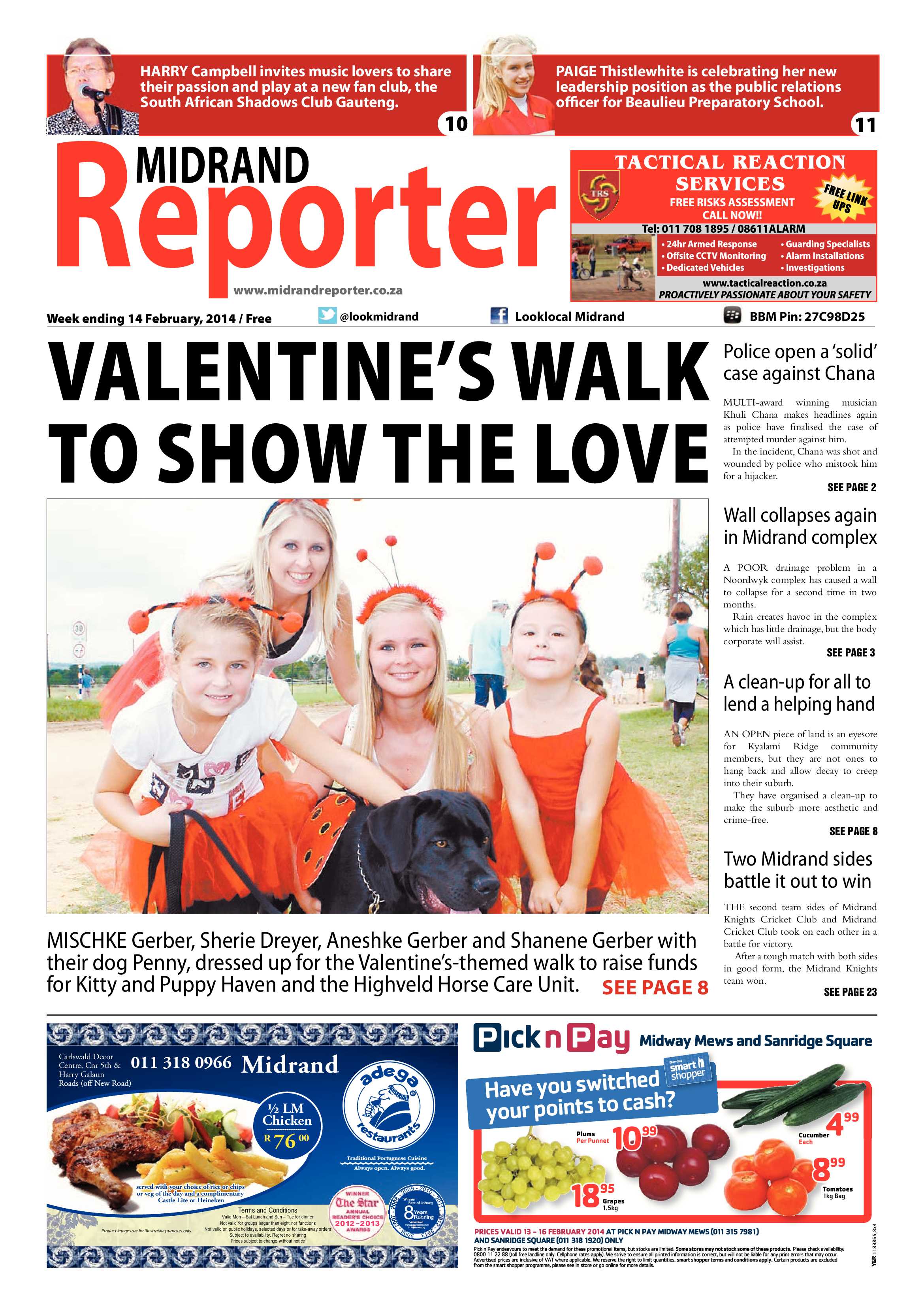 Midrand Reporter 14 February 2014 page 1