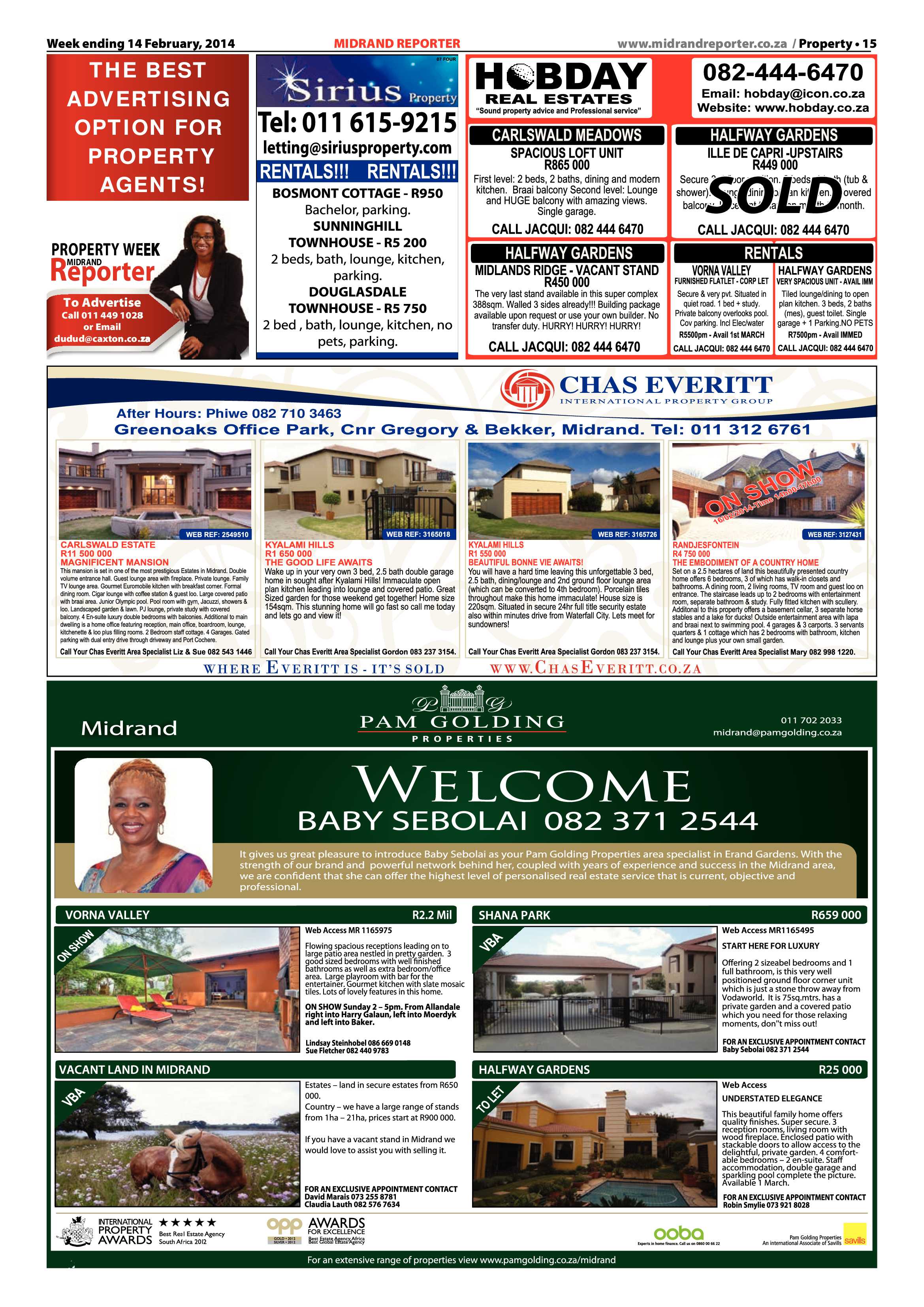 Midrand Reporter 14 February 2014 page 15