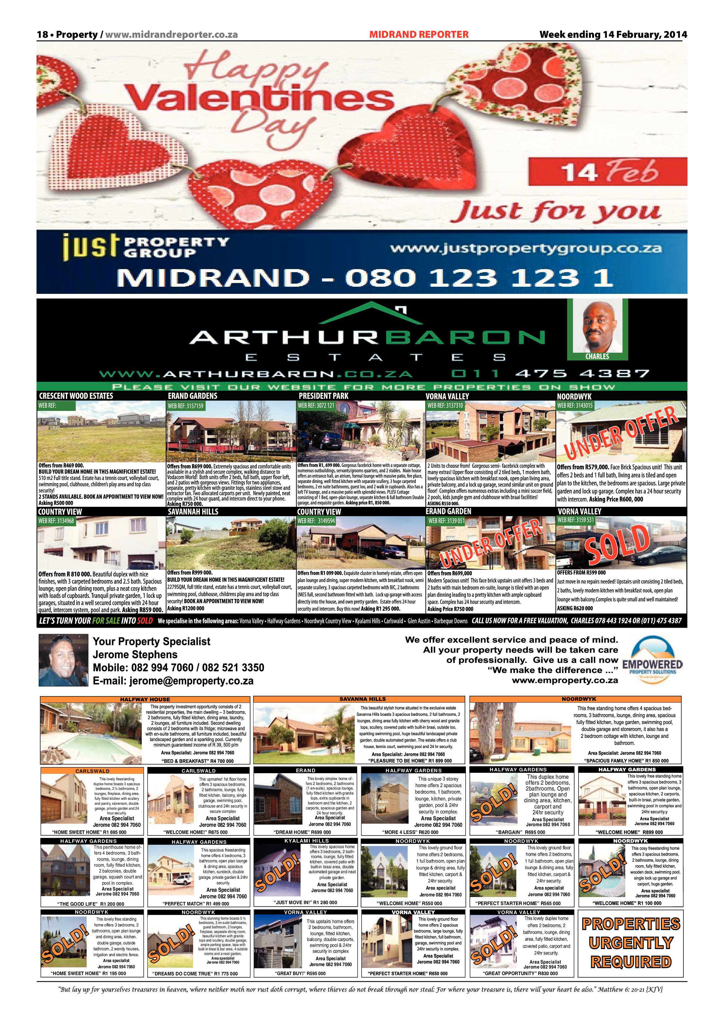 Midrand Reporter 14 February 2014 page 18