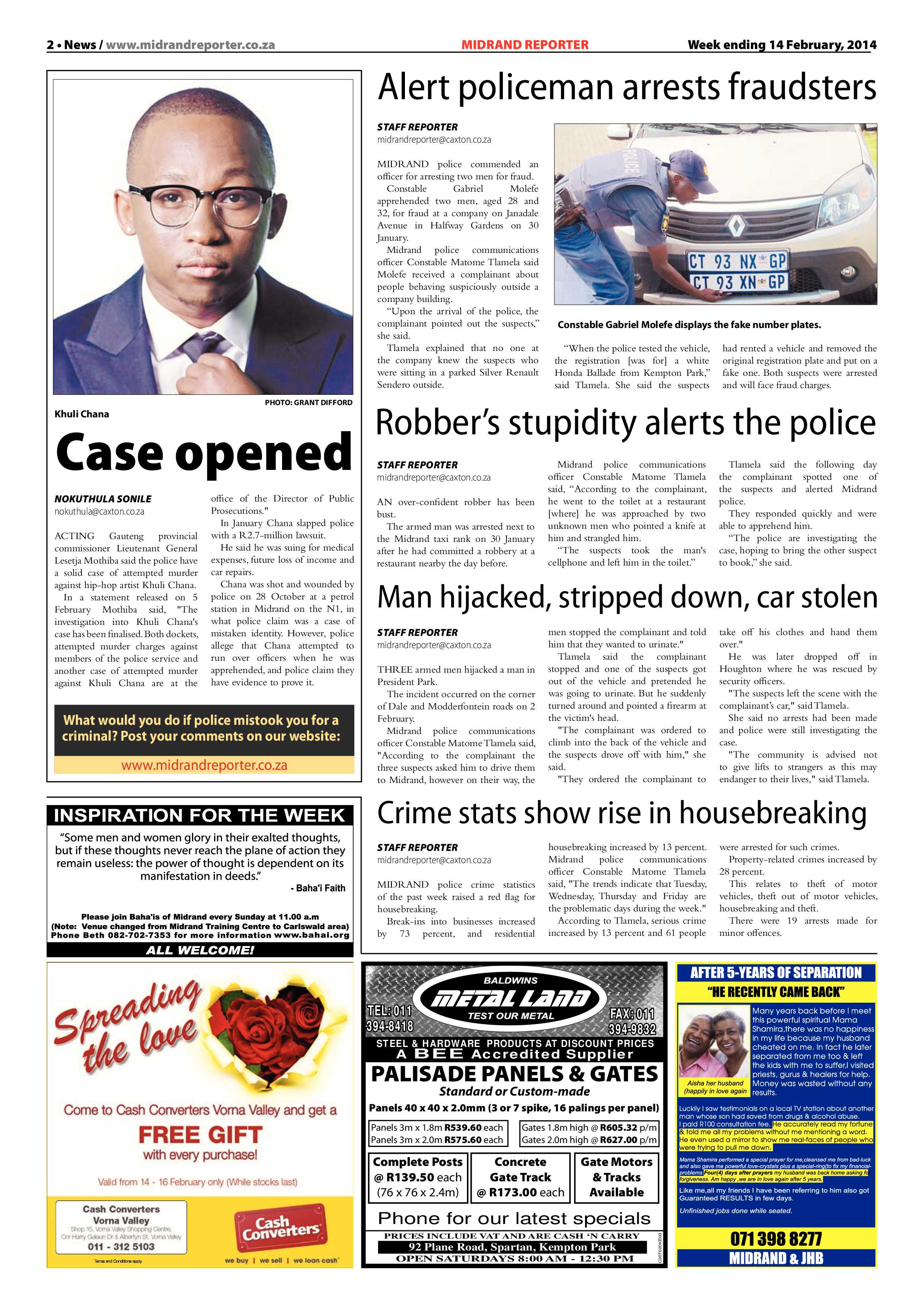 Midrand Reporter 14 February 2014 page 2