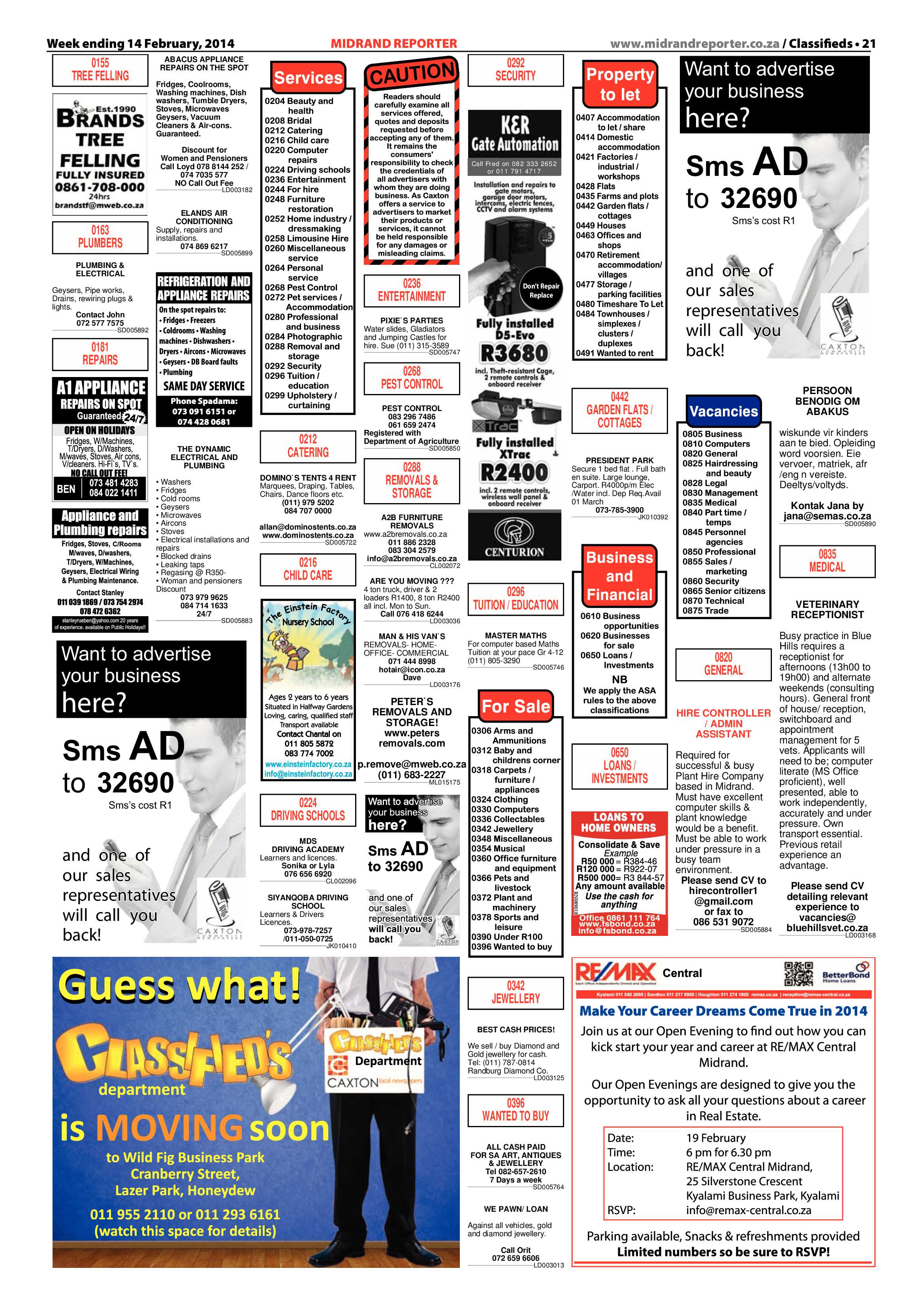 Midrand Reporter 14 February 2014 page 21