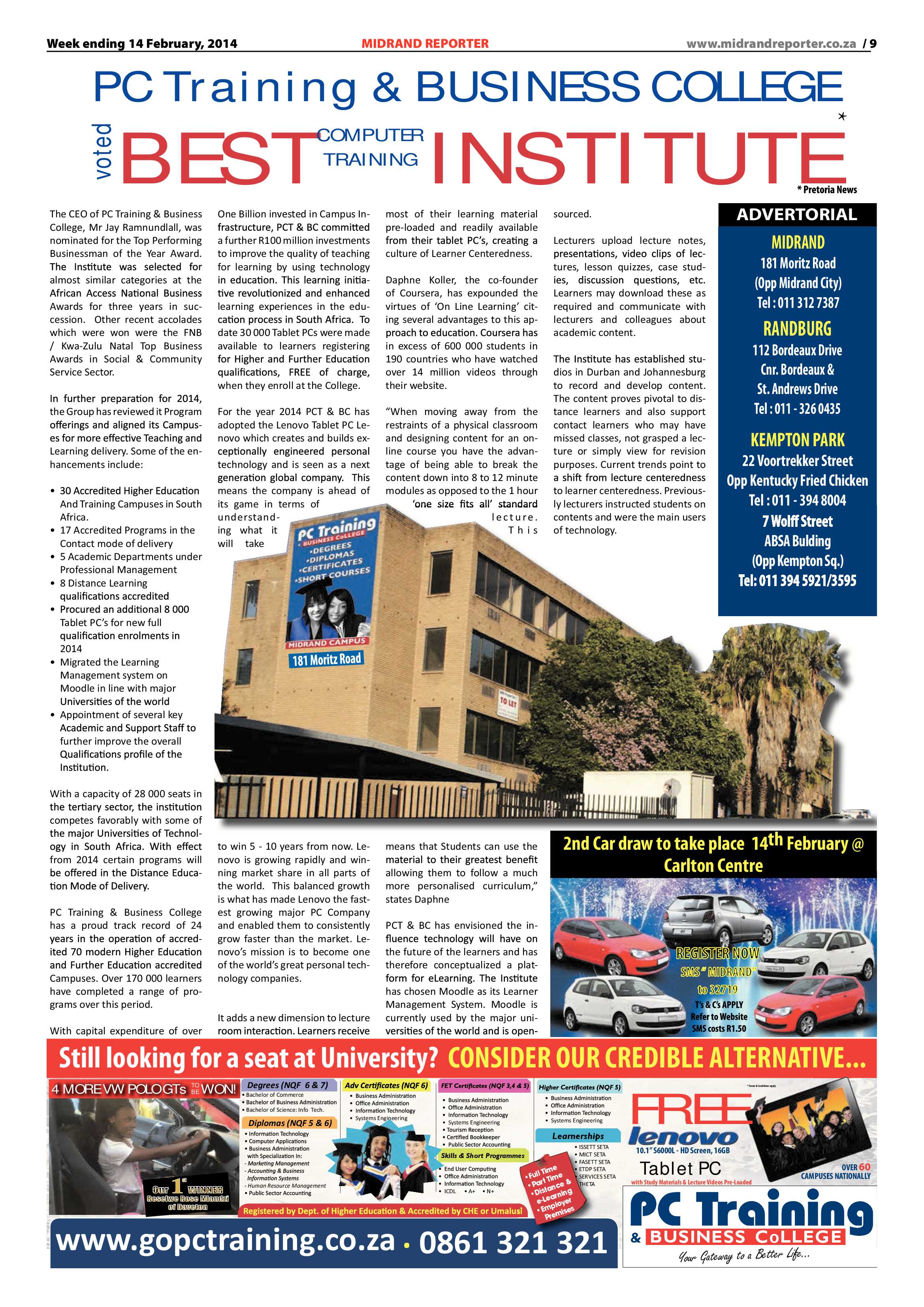 Midrand Reporter 14 February 2014 page 9