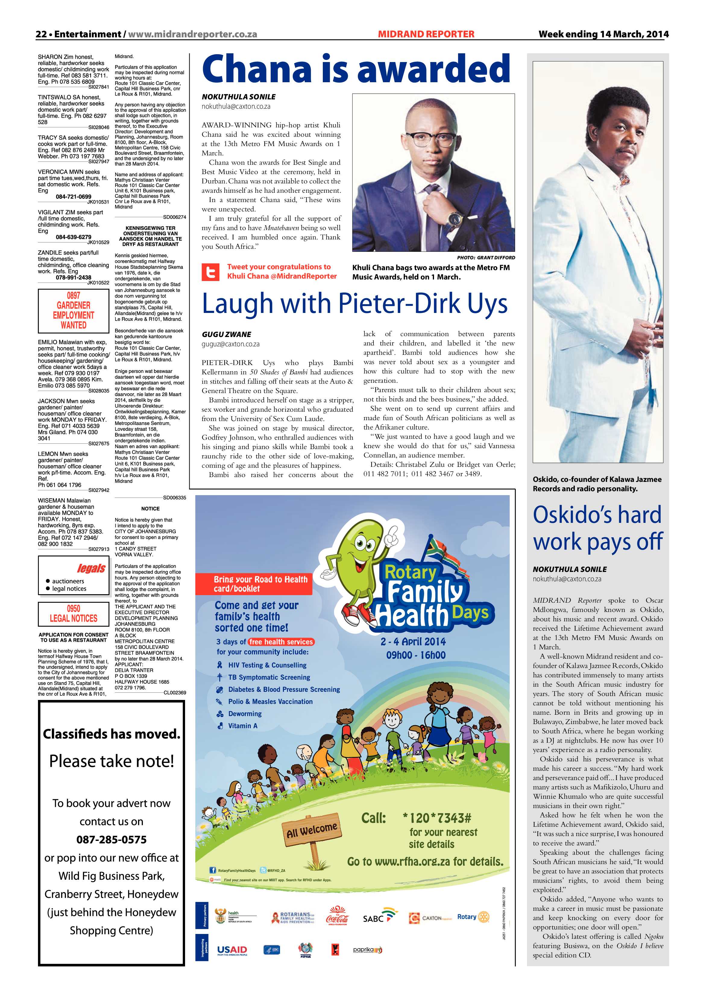 Midrand Reporter 14 March 2014 page 22