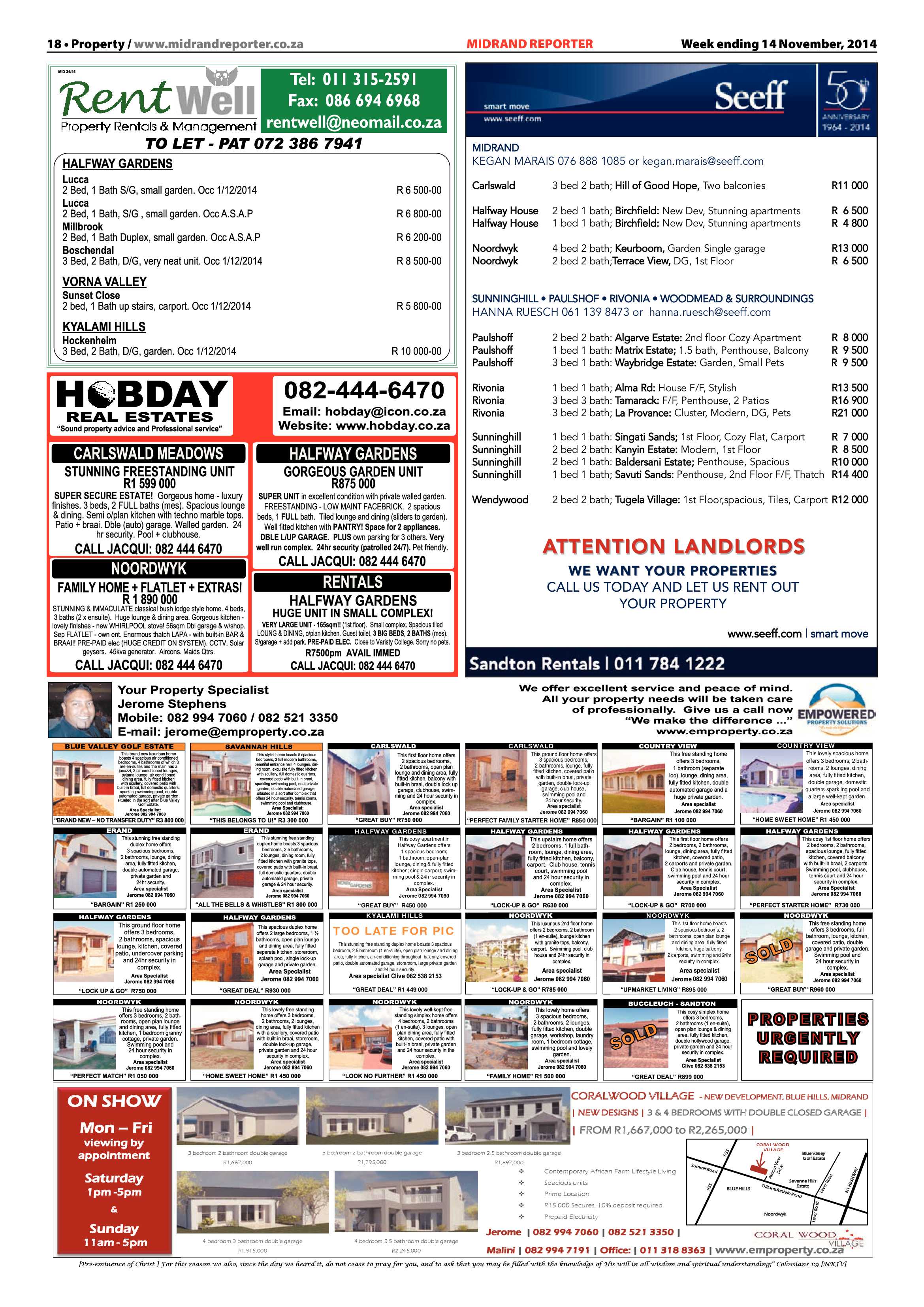 Midrand Reporter 14 November 2014 page 18