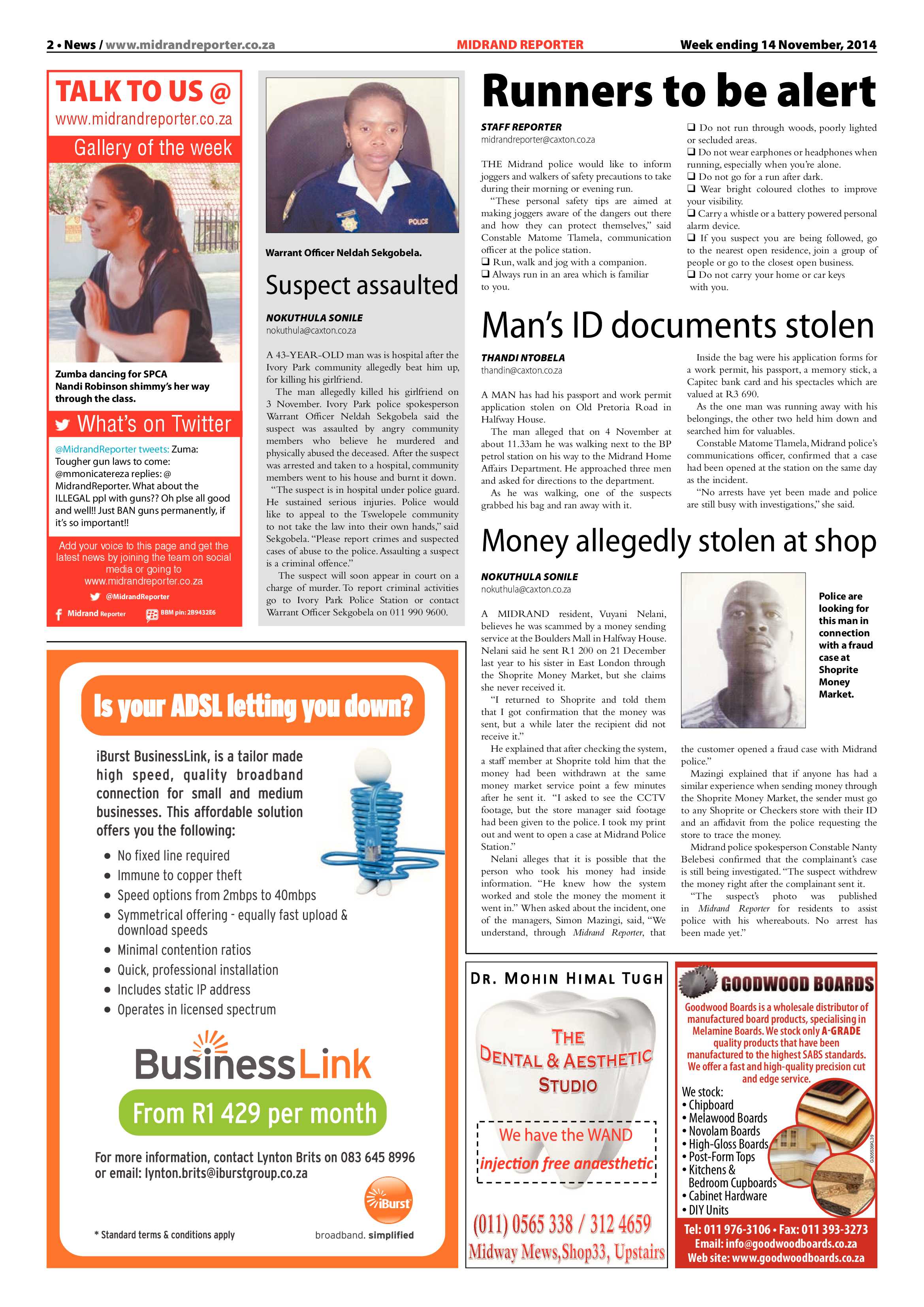 Midrand Reporter 14 November 2014 page 2