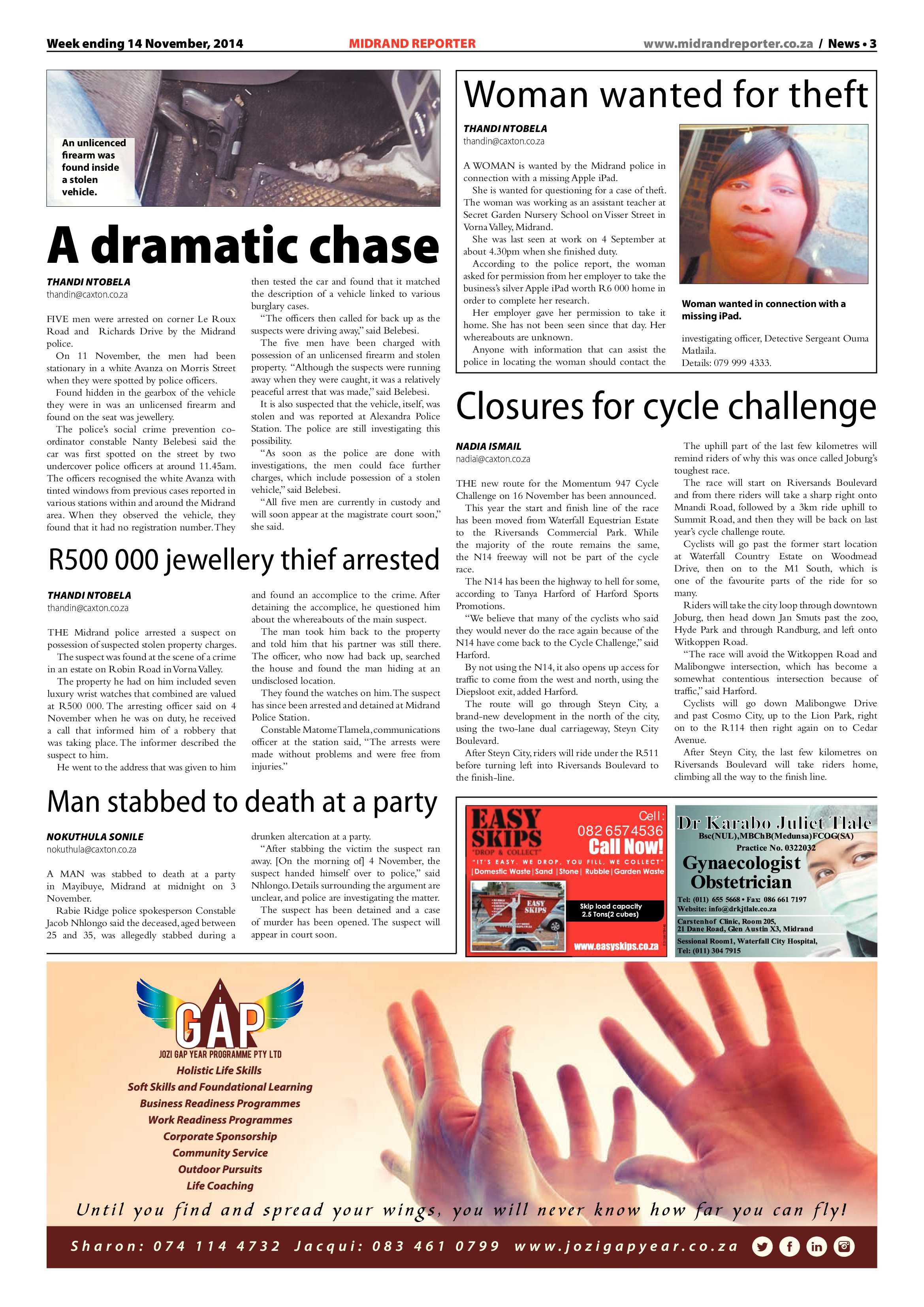 Midrand Reporter 14 November 2014 page 3